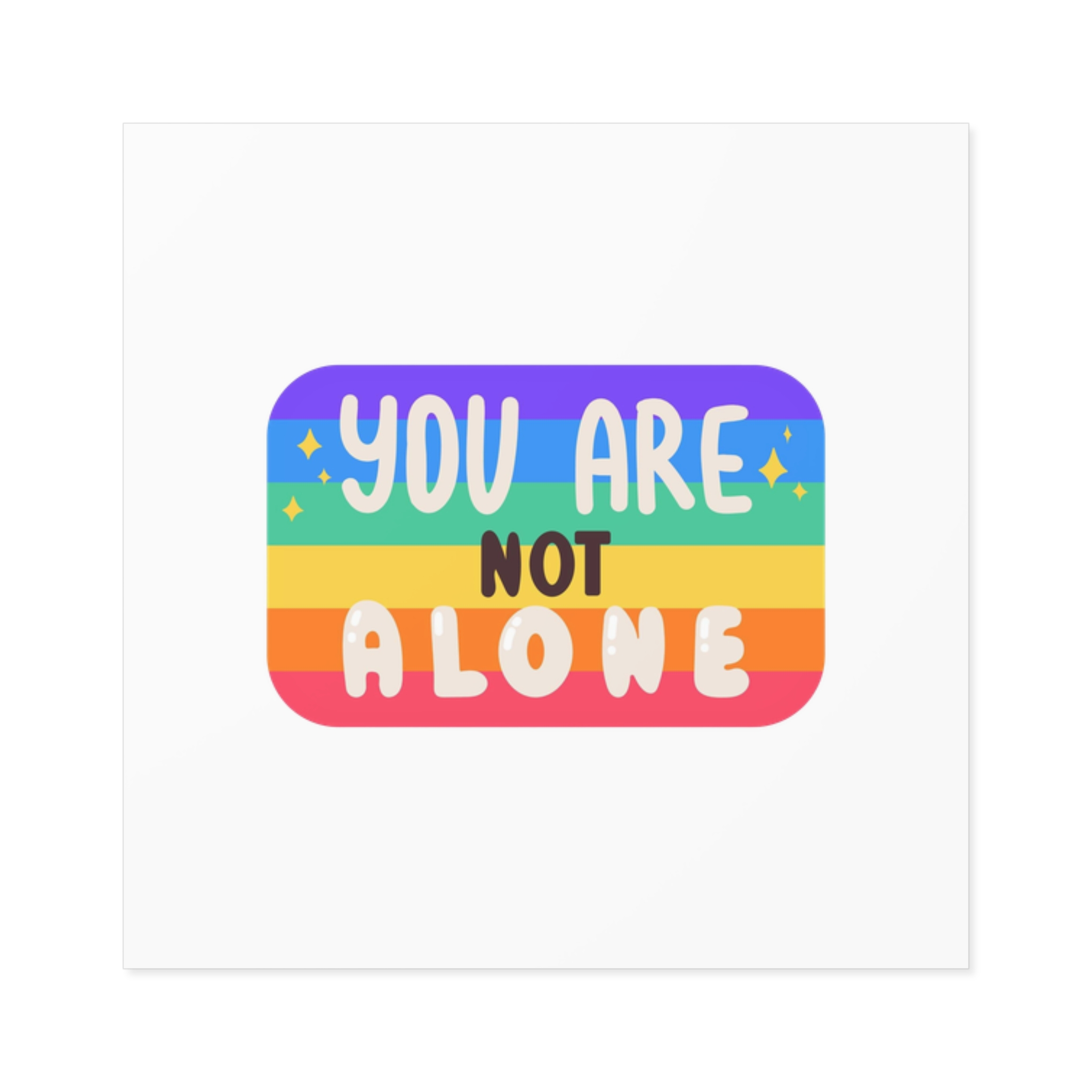 Lgbt Sticker Pack White Background Lgbtq Set Symbol Lgbt Pride Community Rainbow Elements Vector Hand Draw Illustration Hand Drawn Lettering (2) Laminate Stickers Square - Image 65