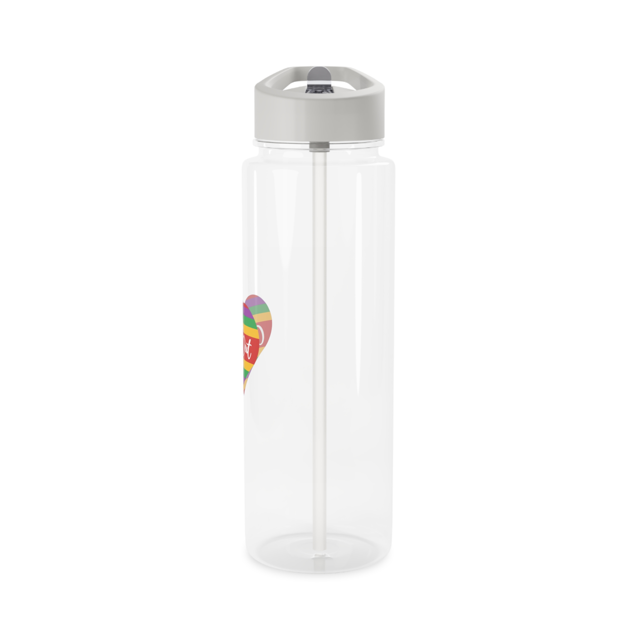 National Coming Out Day Rainbow Heart With Text Pride Lgbtq Tritan Water Bottle - Image 7