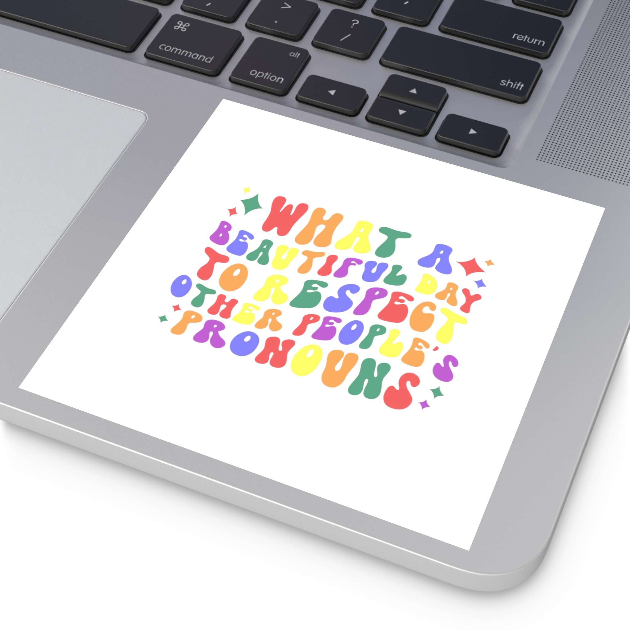 Pride Lgbt Gay Retro Tshirt Design(1) Laminate Stickers Square - Image 35