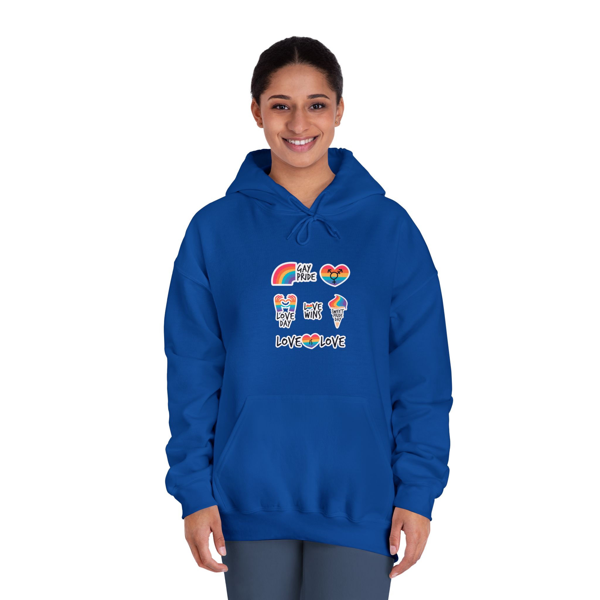 Pride Day Label Pack Theme Unisex Dryblend Hooded Sweatshirt - Image 28