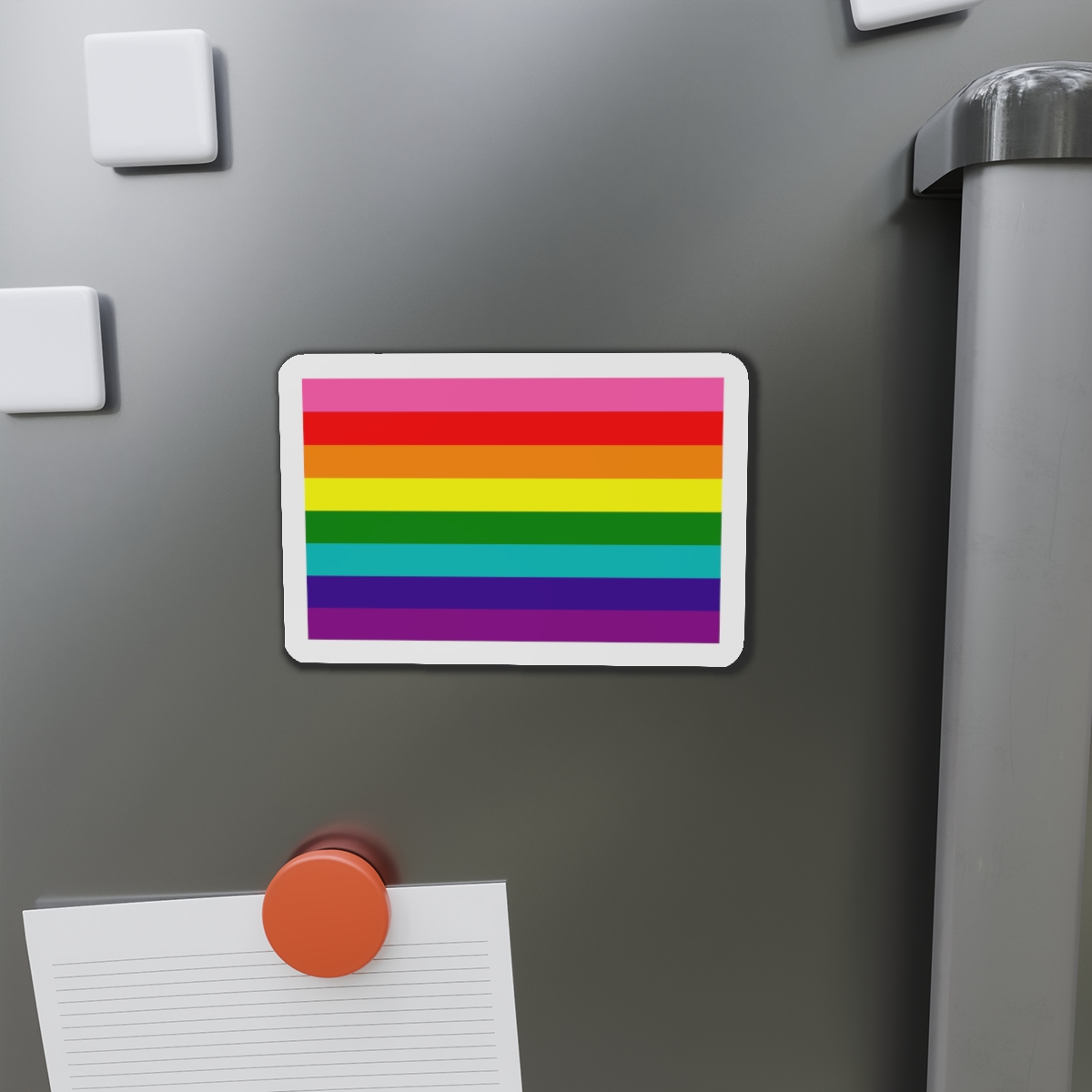 Gay Flag Rainbow Lgbt Pride Flag Global Symbol Equality Diversity Lgbtq Rights Love Acceptance Publi Die Cut Magnets - Image 11