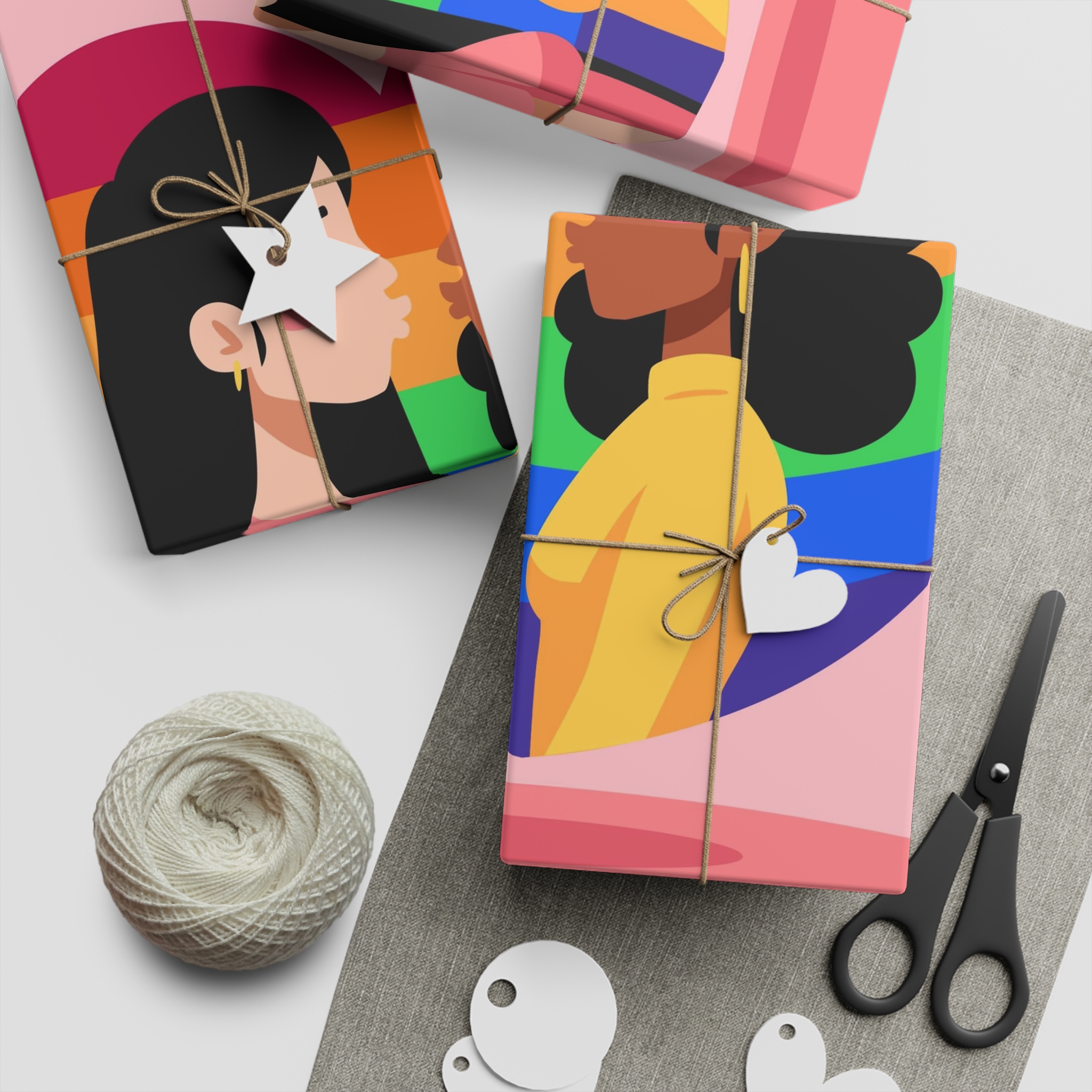 Lesbian Pride Design 2D6E24 Gift Wrapping Paper Sheets 1pc - Image 2