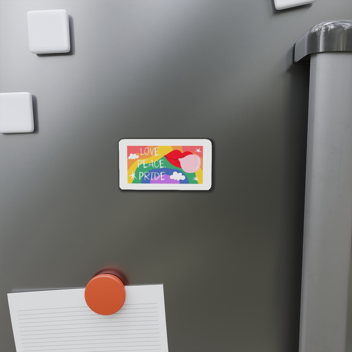 Lgbt Festive Cartoon Groovy Banner Retro 90s Style Love Freedom Concept Die Cut Magnets - Image 5