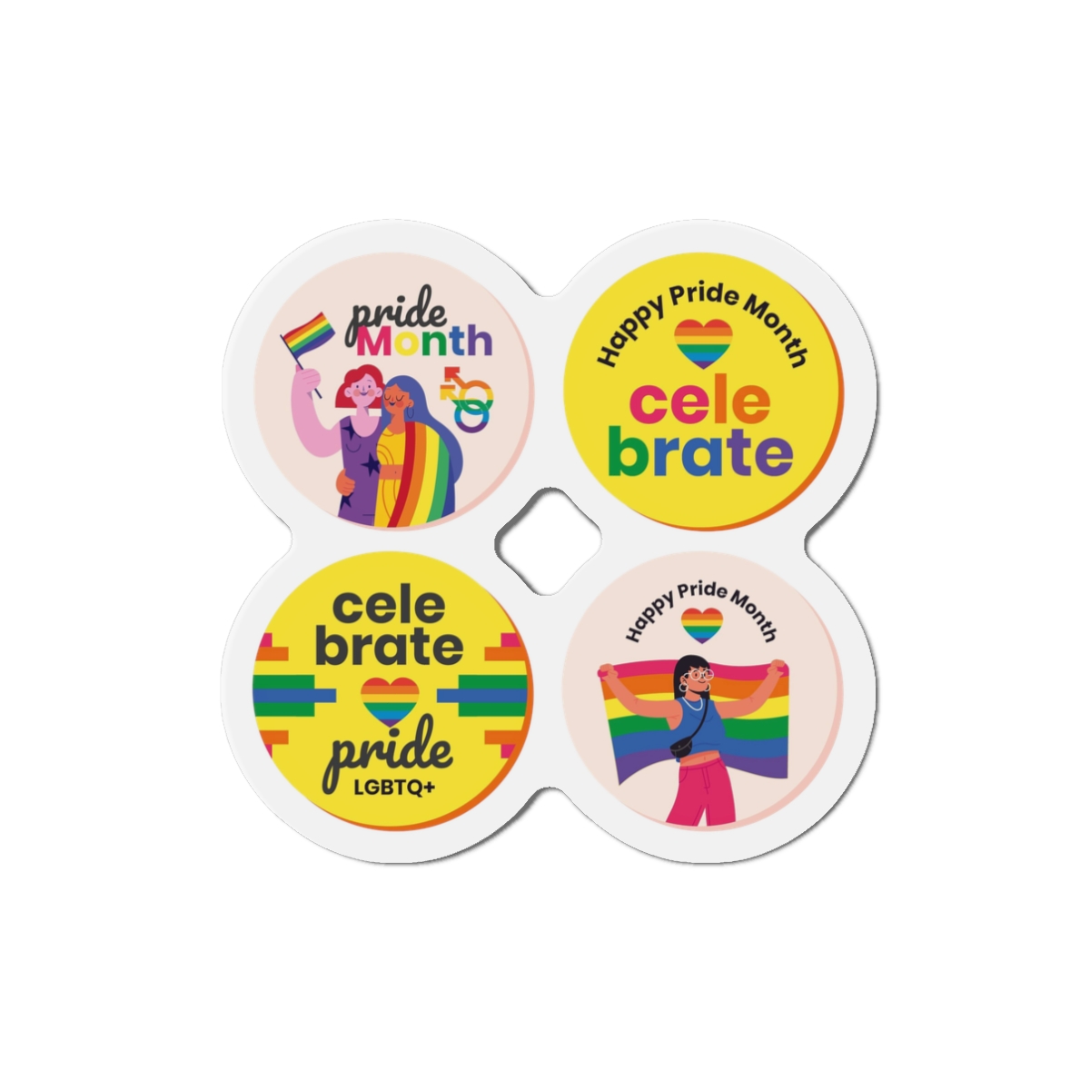Flat Pride Month Labels Collection (1) Die Cut Magnets - Image 4