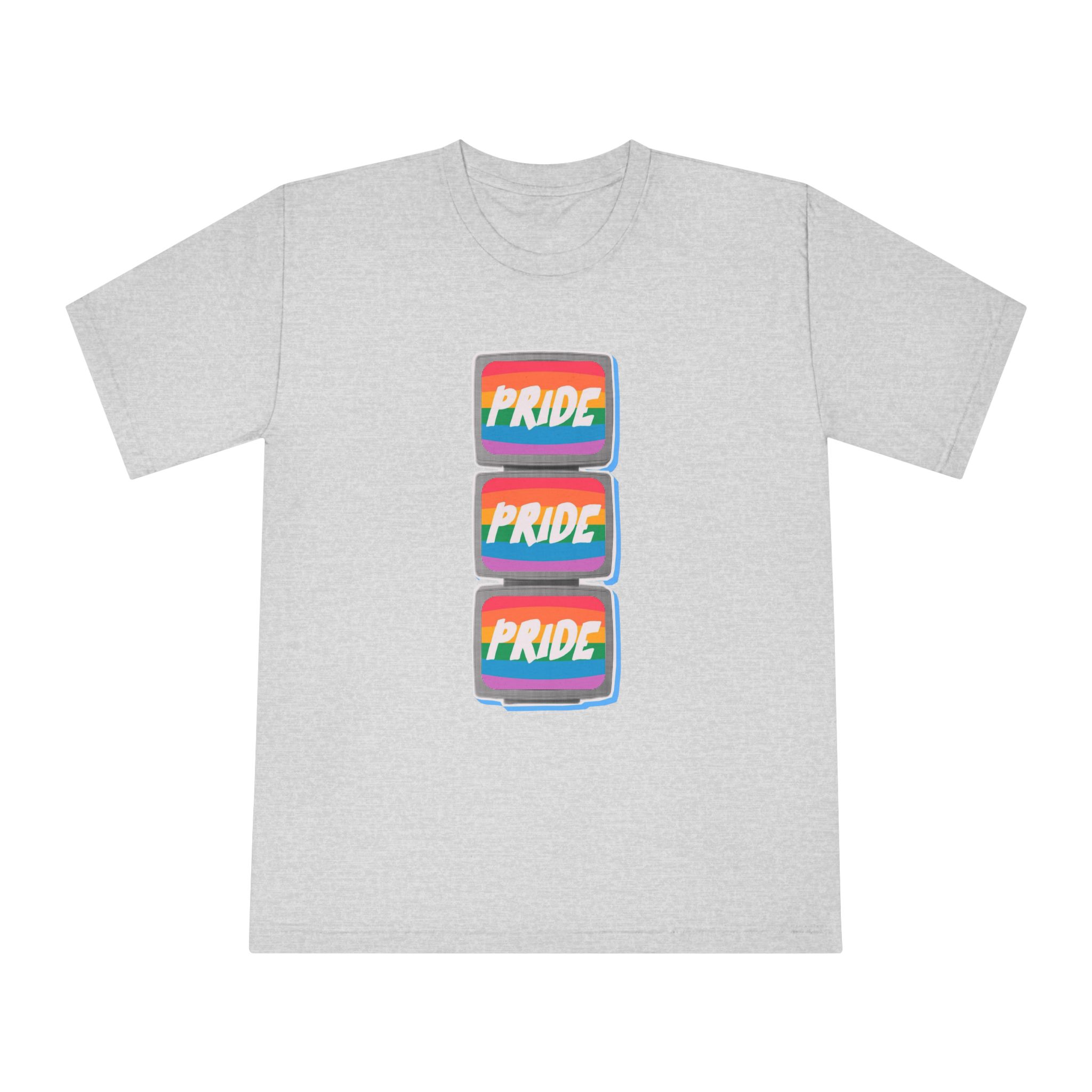 Retro Halftone Tvs With Rainbow Screens Bold Text Perfect Pride Month Activism Designs - Unisex Classic Crewneck T Shirt - Image 13