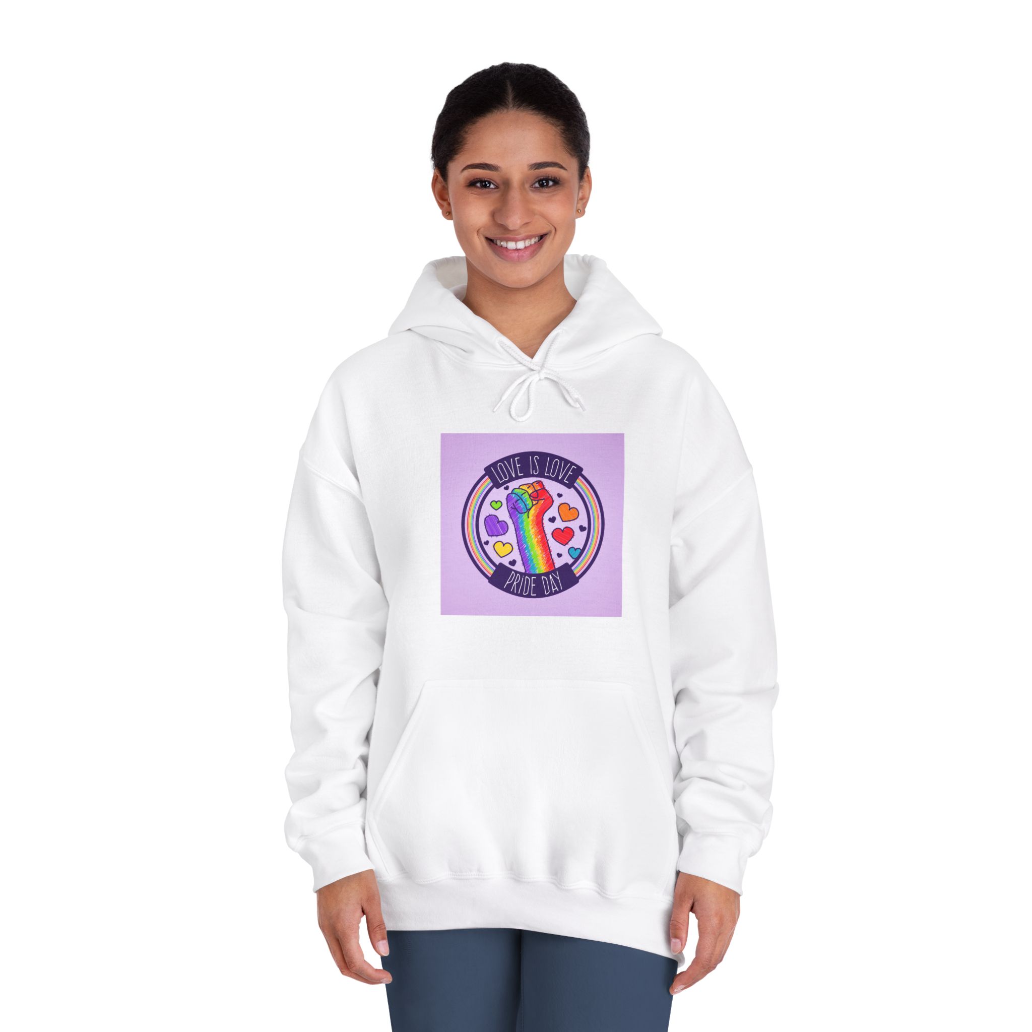 Pride Day Event Concept Unisex Dryblend Hooded Sweatshirt - Image 4