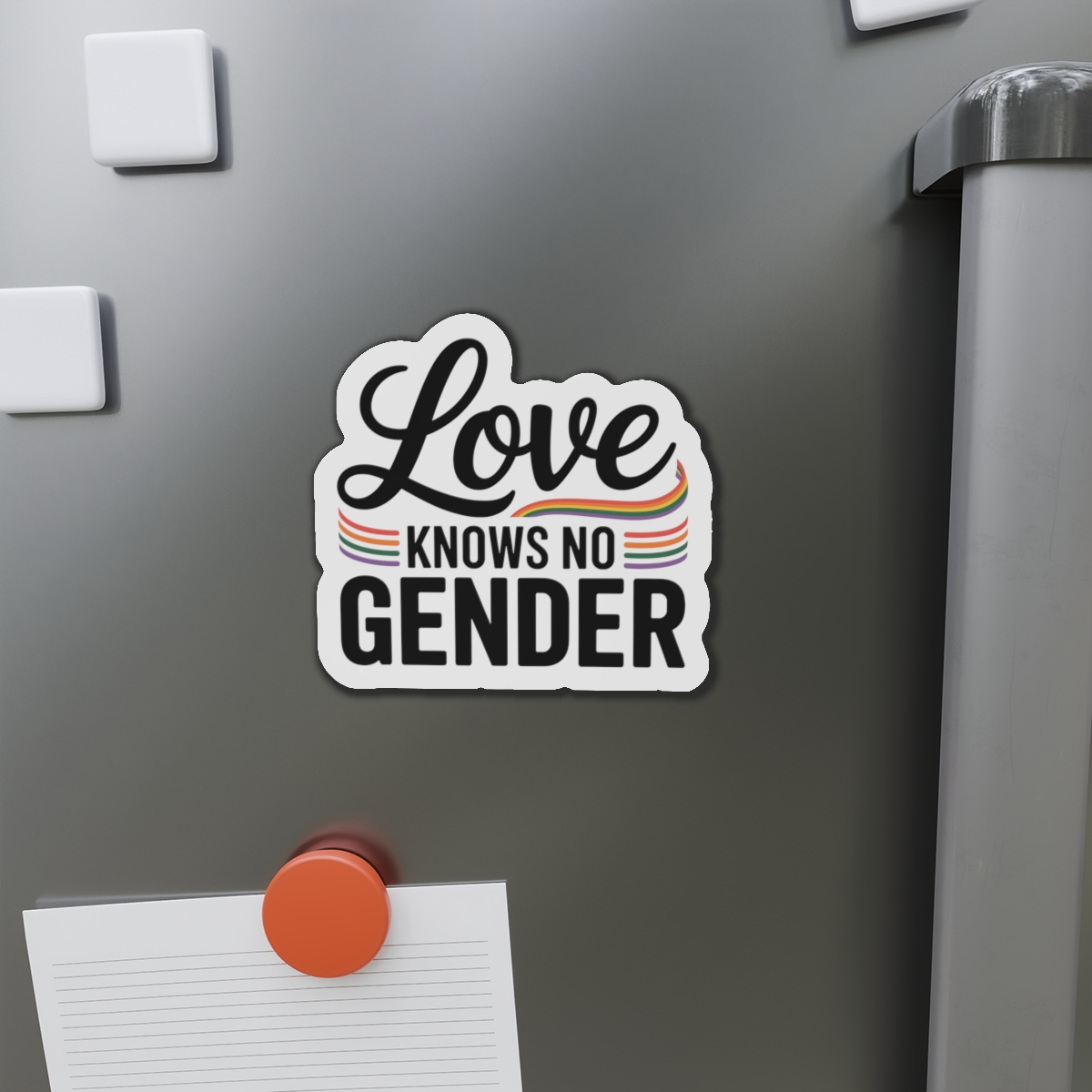 Love Knows No Gender T Shirt Design Isolated White Background 2 Die Cut Magnets - Image 11