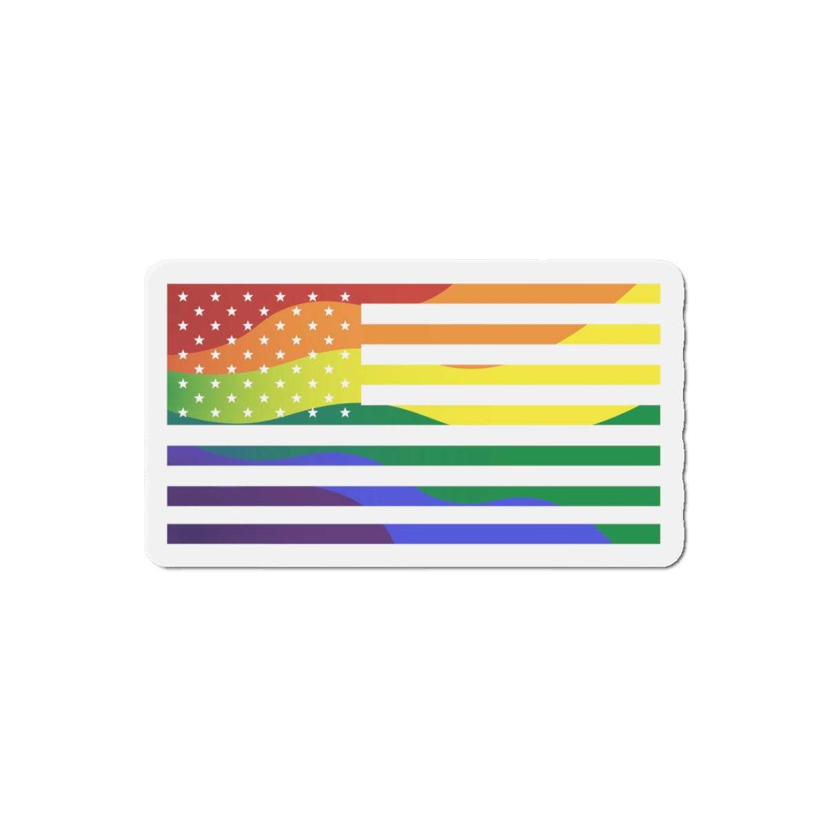 Pride Month America Concept Us Pride Month Flag Die Cut Magnets - Image 13
