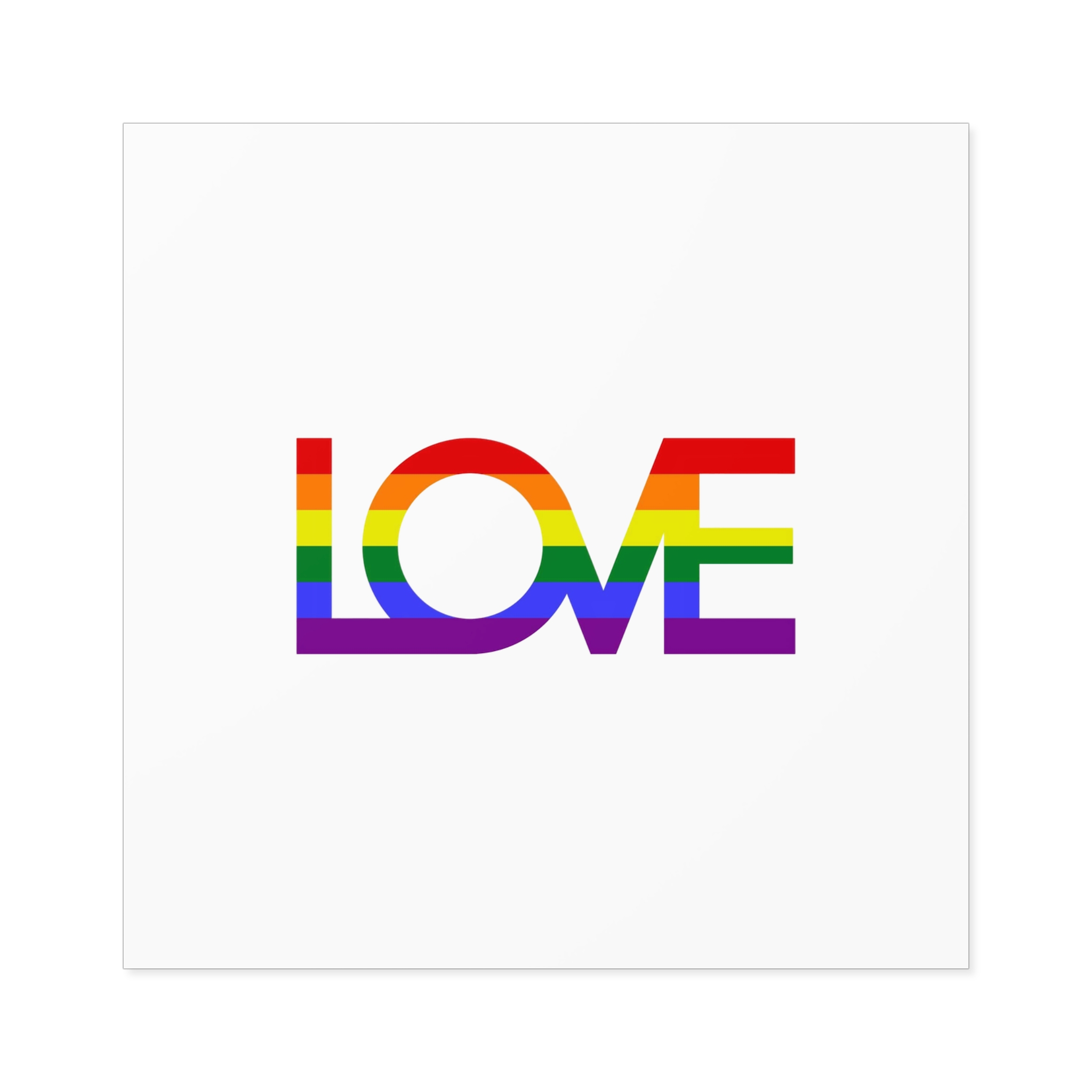 Inscription Love With Colors Lgbt Flag Vector Illustration Laminate Stickers Square - Image 73