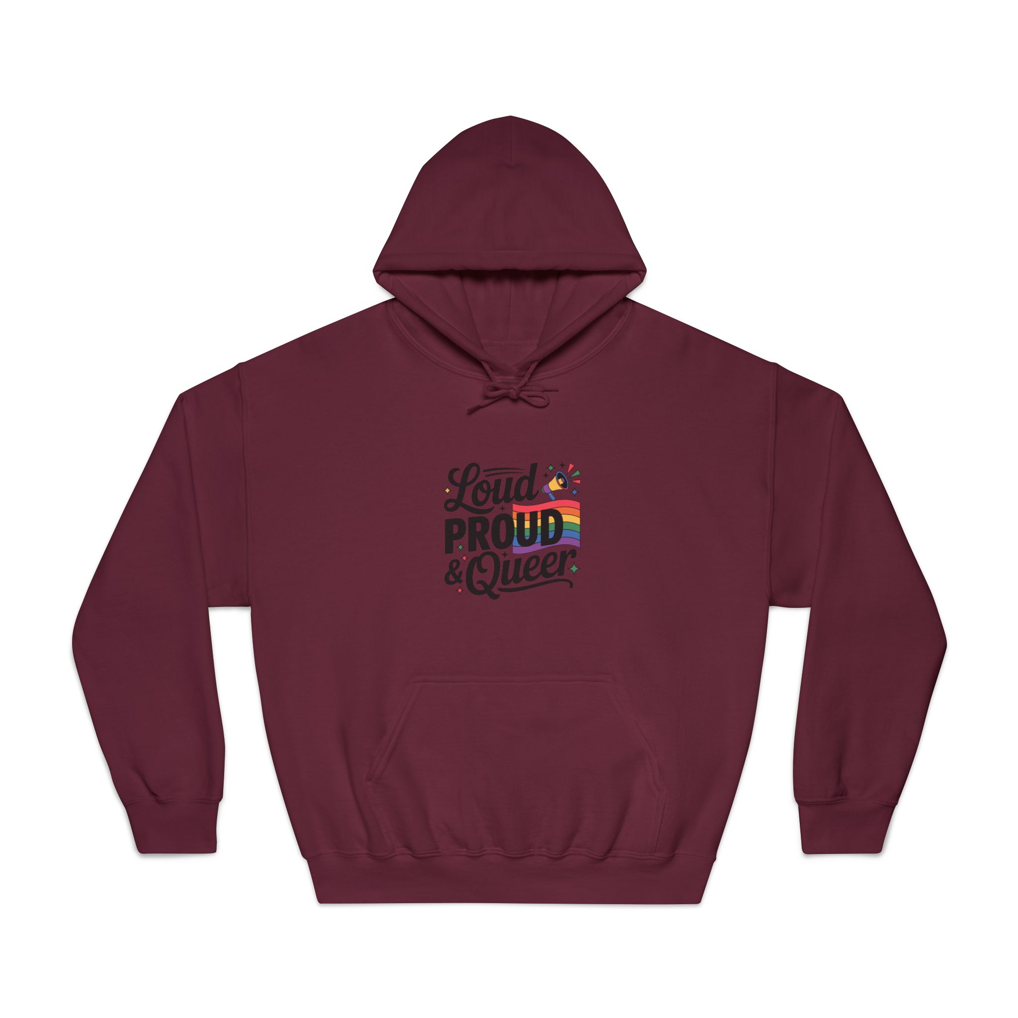 Loud Proud Queer T Shirt Design Isolated White Background2 Unisex Dryblend Hooded Sweatshirt - Image 17