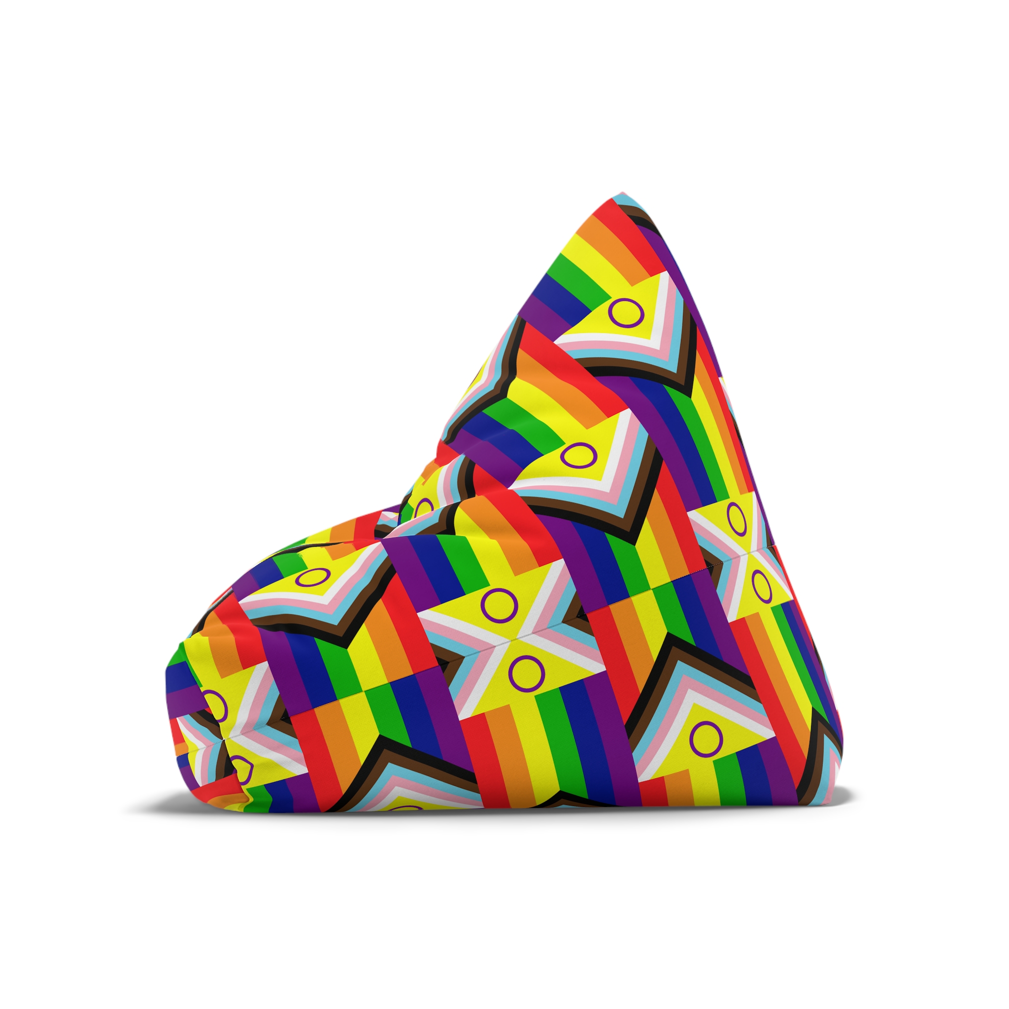 Lgbtq Pride Flag New Lgbtq Pride Flag Vector Updated Intersex Inclusive Progress Pride Flag Bean Bag Chair Cover - Image 8