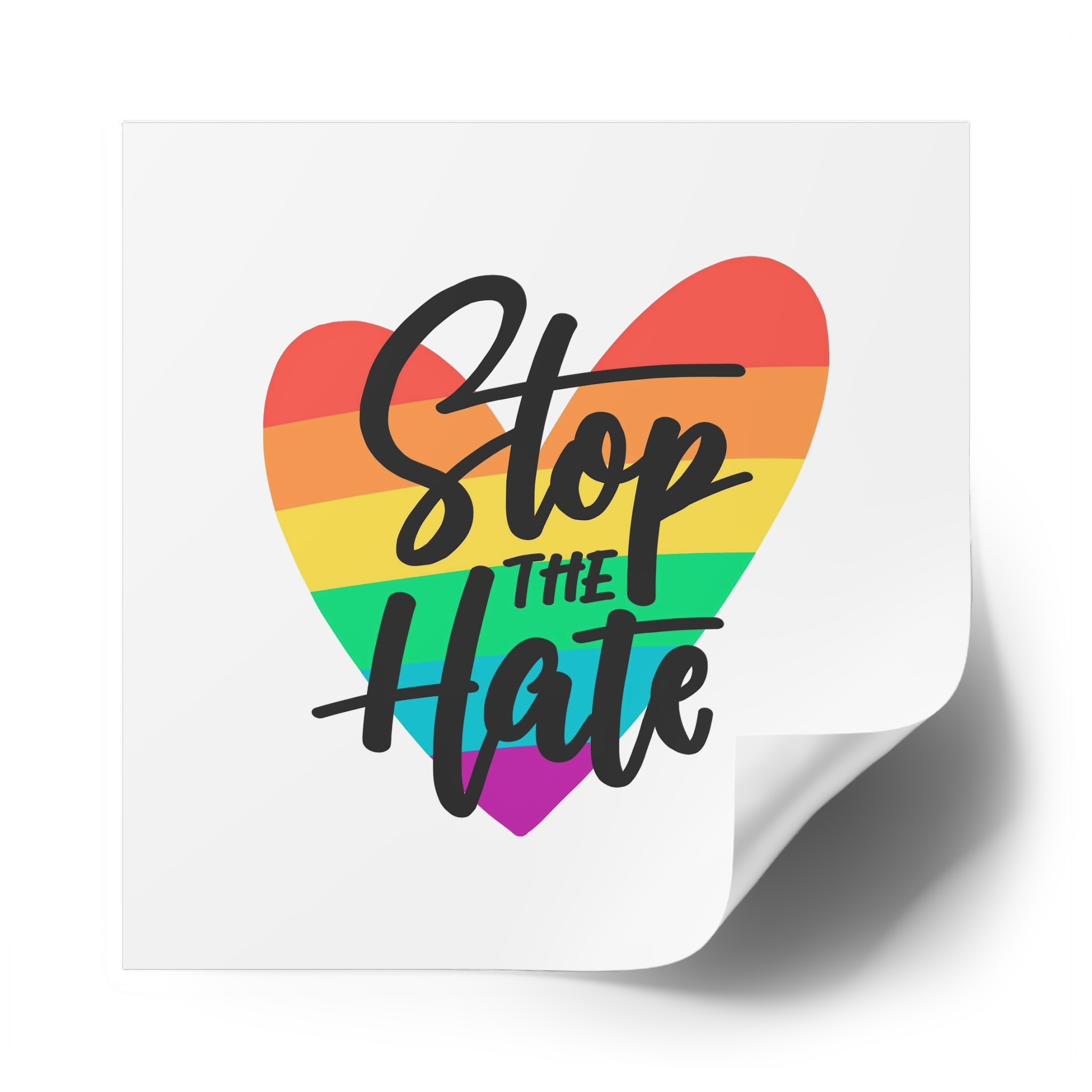 Pride Day Lettering Concept(1) Laminate Stickers Square - Image 62
