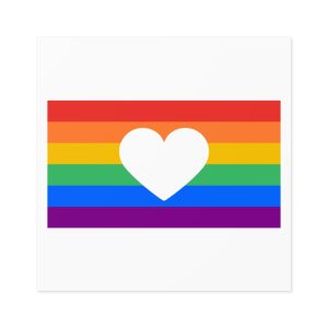 Poster Banner Rainbow Flag Laminate Stickers Square