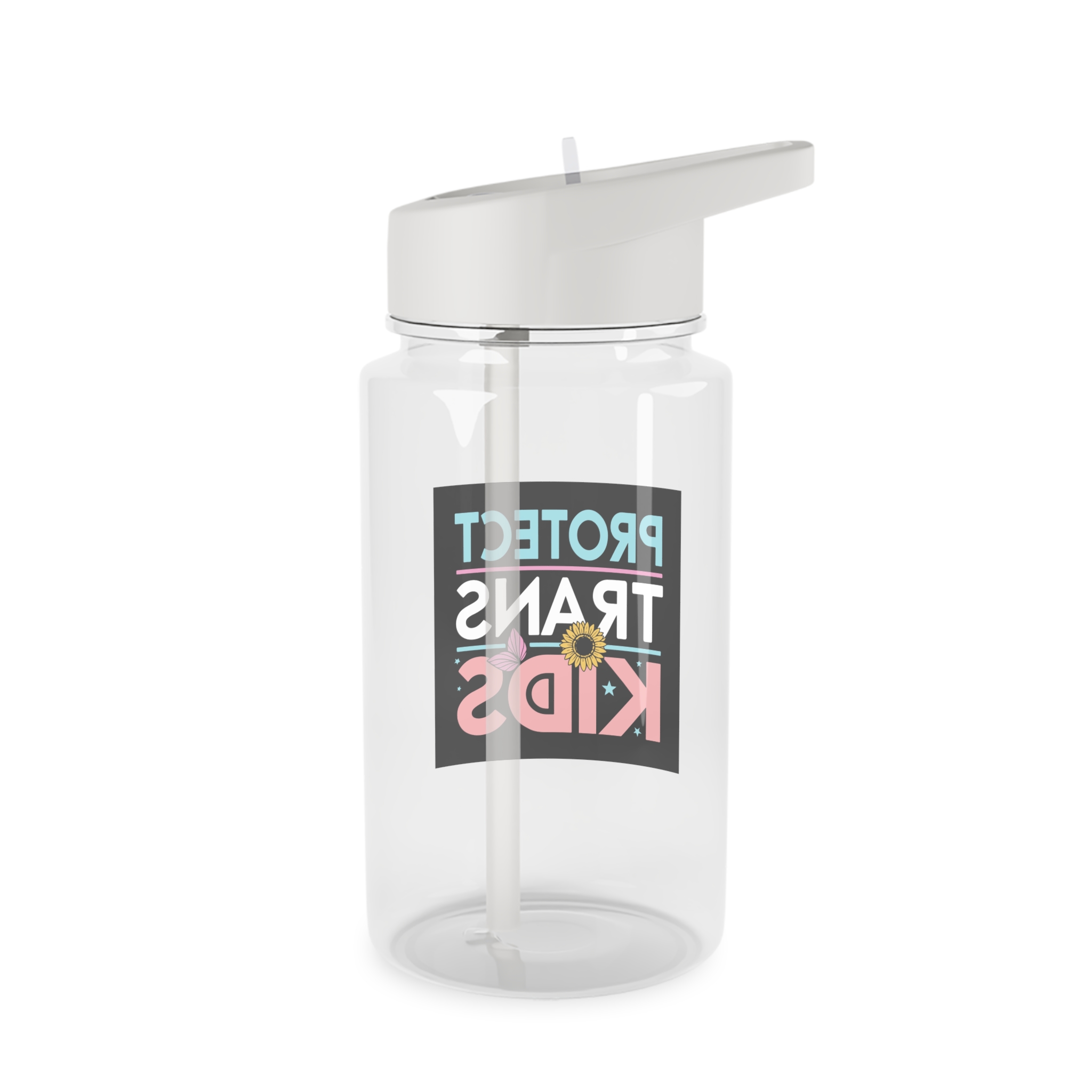 Protect Trans Kids Tritan Water Bottle - Image 2