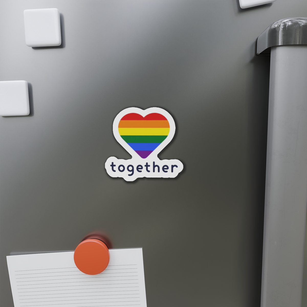 Lgbt Flag With Textlgbt Flag With Text Die Cut Magnets - Image 8