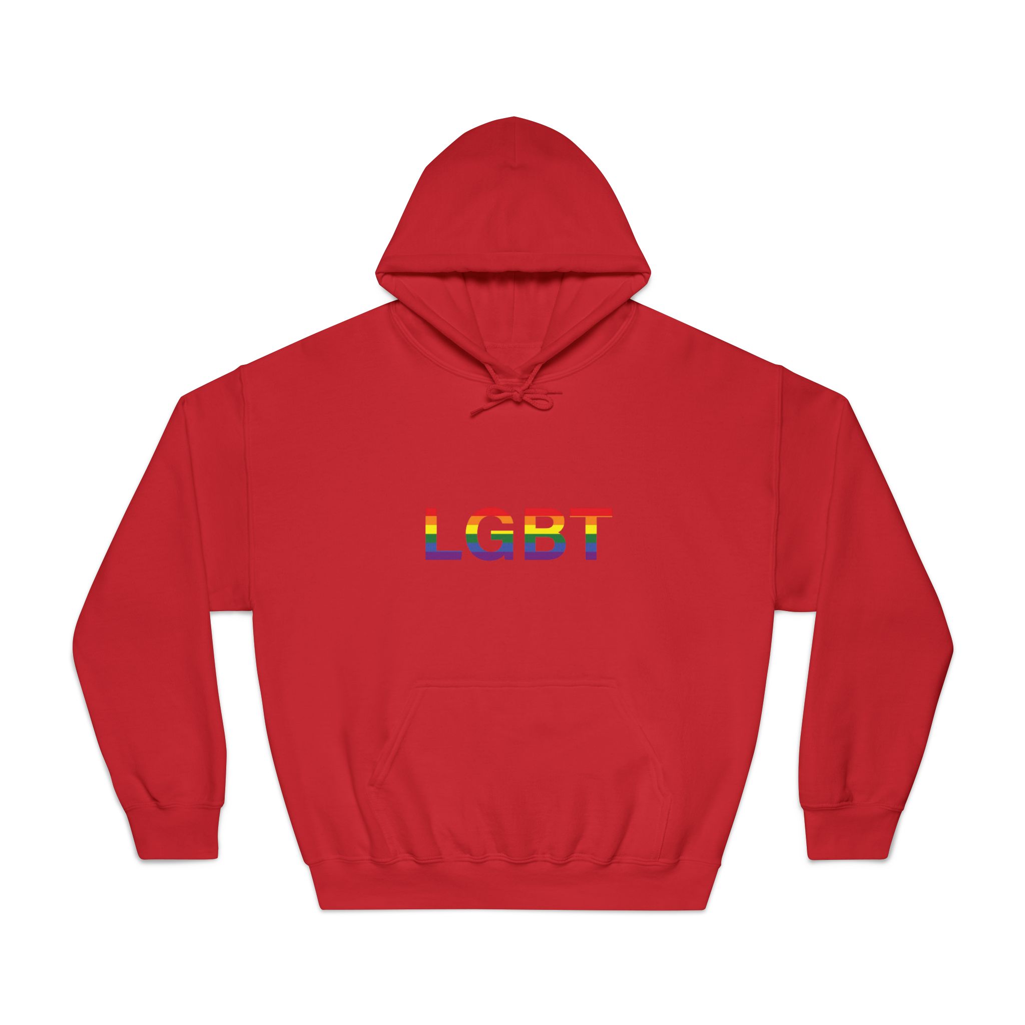 Lgbt Word Text Letter Rainbow Color Flag Isolated White Background Vector Illustration Unisex Dryblend Hooded Sweatshirt - Image 33