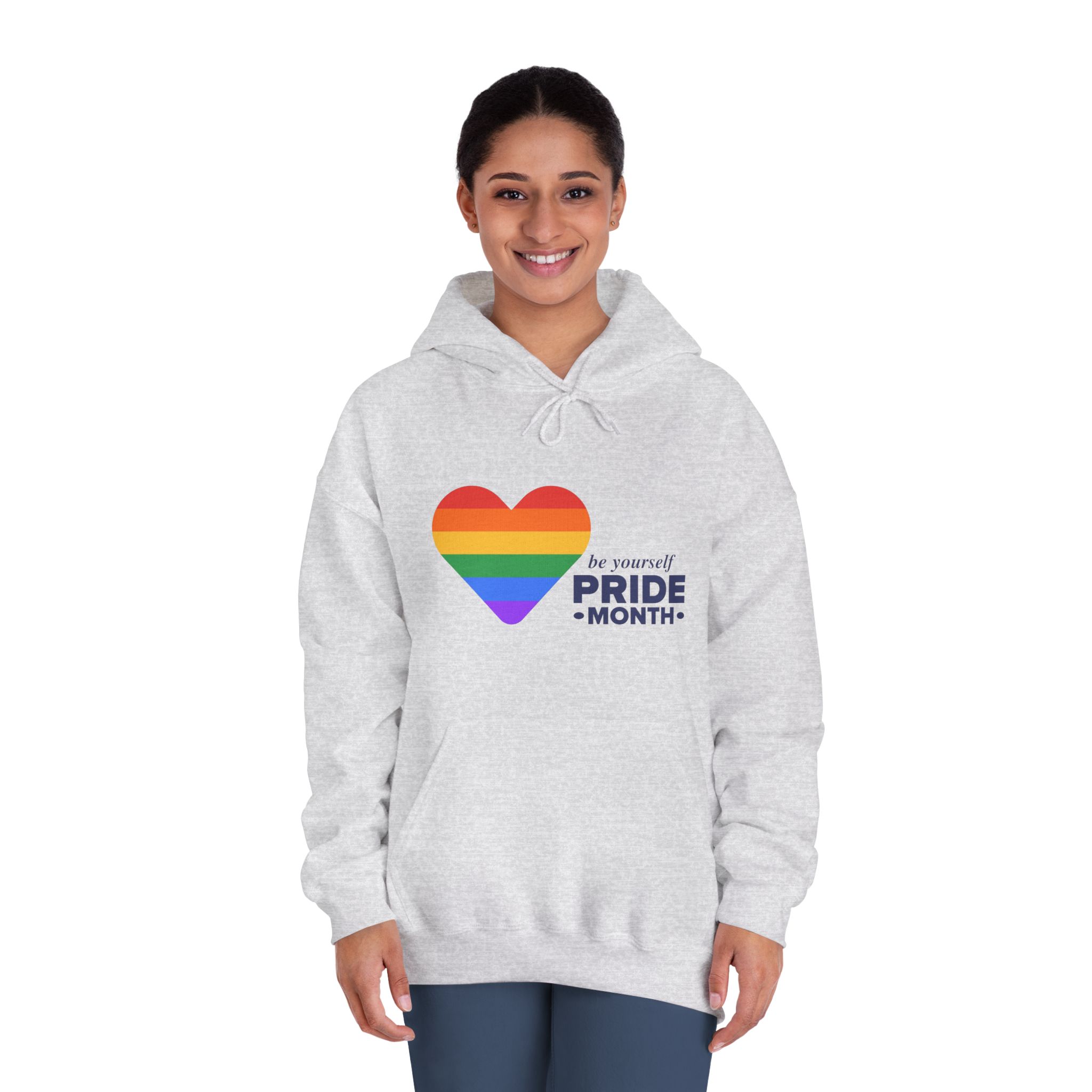 Lgbt Pride Month June Lgbt Flag Rainbow Flag Love Concept Vector Illustration Poster Unisex Dryblend Hooded Sweatshirt - Image 8