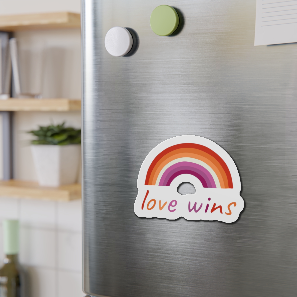 Colorful Rainbow Shape Lesbian Pride Flag Happy Pride Day Lgbtqia Community Pride Month Vector Hand Drawn Doodle Posters Stickers Logo Cards (1) Die Cut Magnets - Image 15
