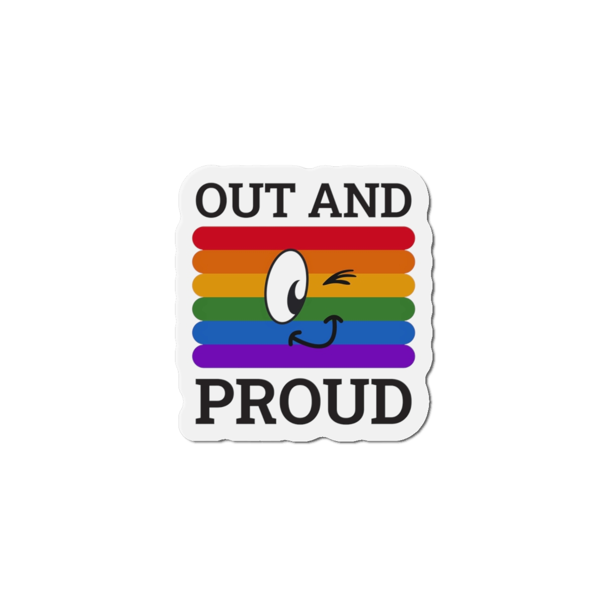 Out Proud Lgbtq Pride Month Quote Book Lover Rainbow Flag Hand Drawn Art White Background Die Cut Magnets - Image 13