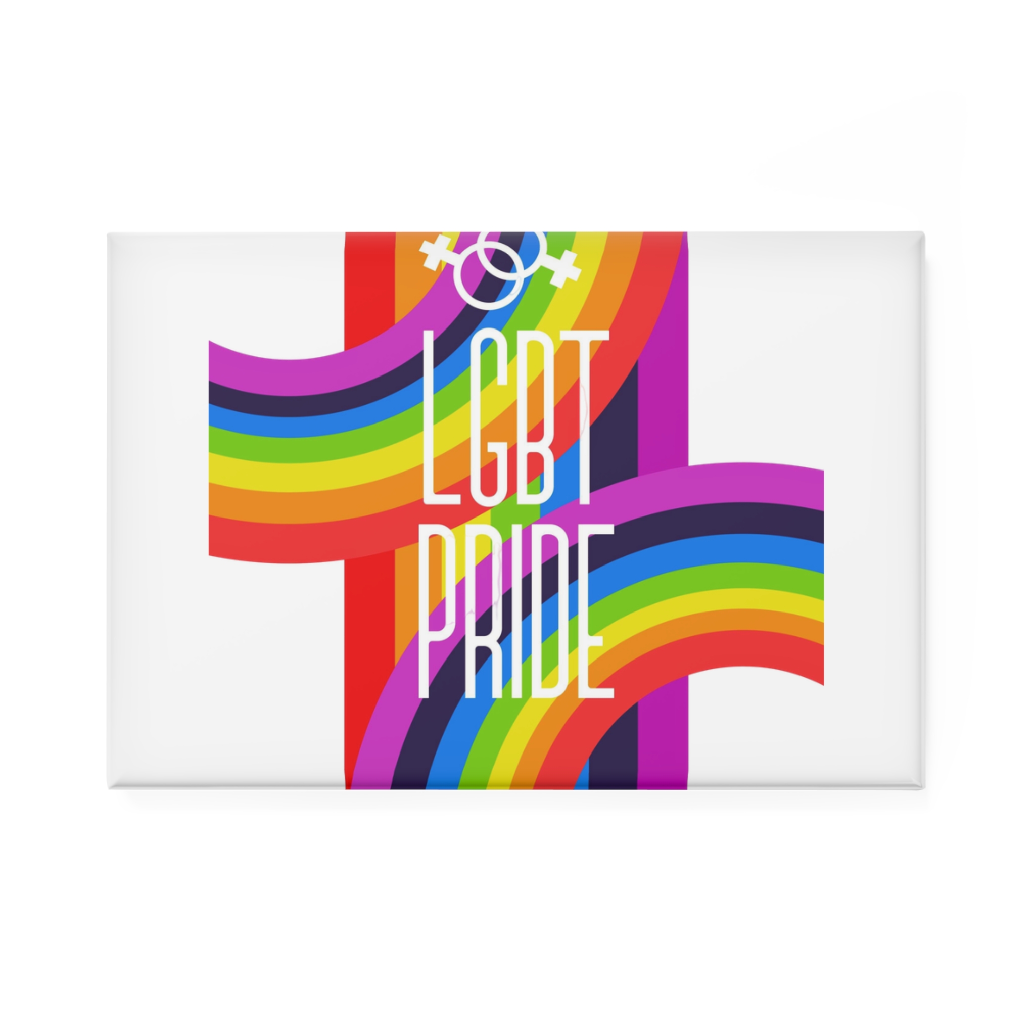 Gay Pride Background Lgbt Day Vector Illustration With Colorful Realistic Style Stickers Flyers Logo Designs Button Magnet Rectangle 1 And 10 Pcs - Image 5