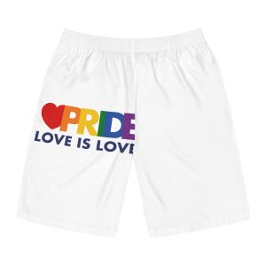 Lgbt Pride Month June 2026 Lesbian Gay Bisexual Transgender Lgbtq Flag Rainbow Love Vector (3) Mens Board Shorts Aop
