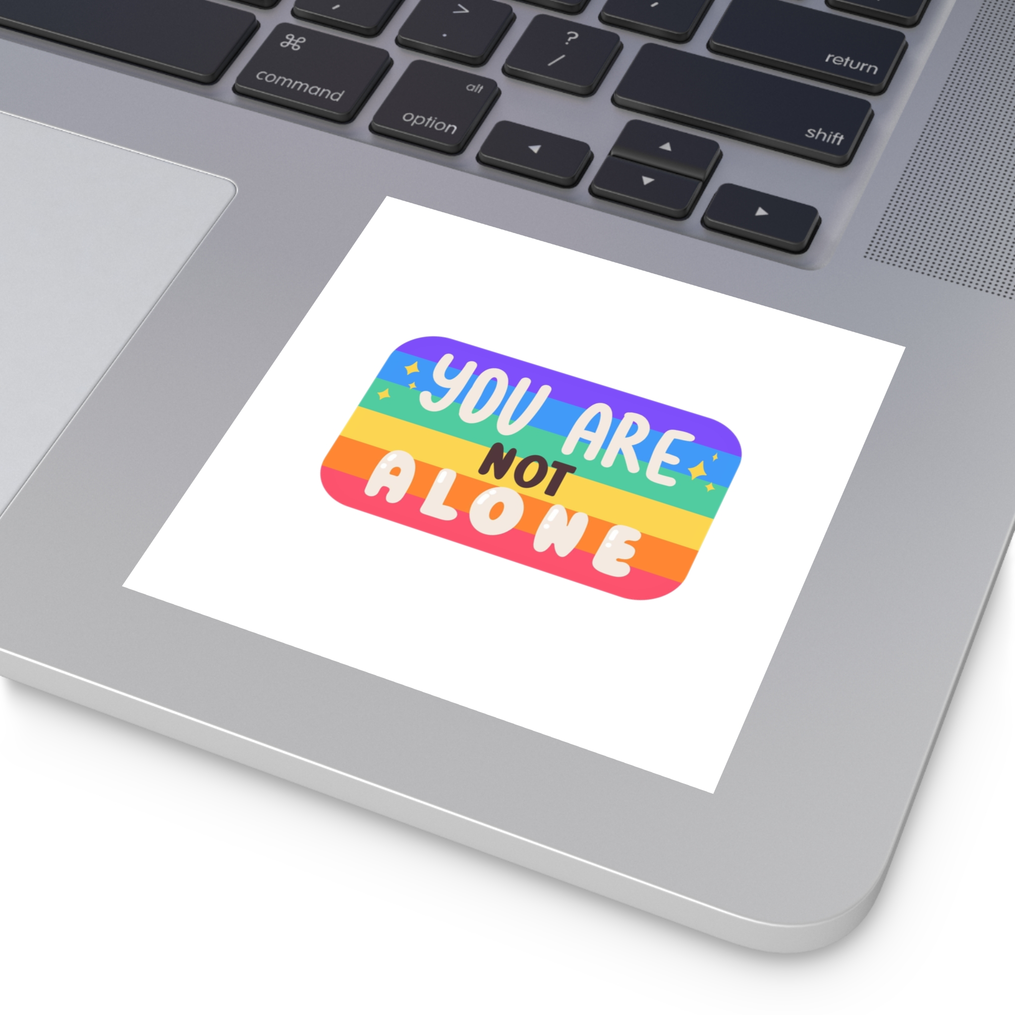 Lgbt Sticker Pack White Background Lgbtq Set Symbol Lgbt Pride Community Rainbow Elements Vector Hand Draw Illustration Hand Drawn Lettering (2) Laminate Stickers Square - Image 27