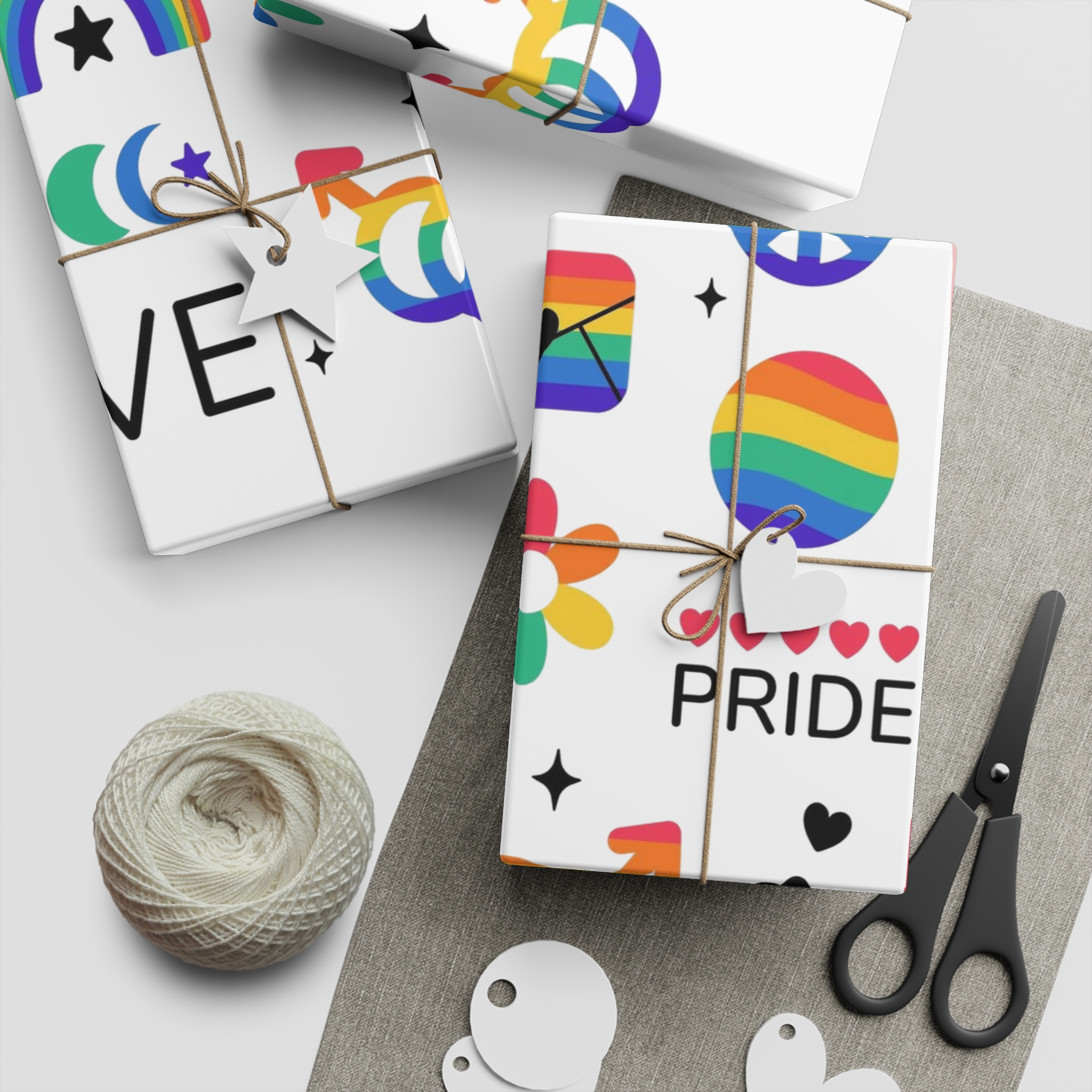 Lgbt Stickers Pack Doodle Style Lgbtq Set Lgbt Pride Community Symbols Rainbow Colored Element Gift Wrapping Paper Sheets 1pc - Image 5