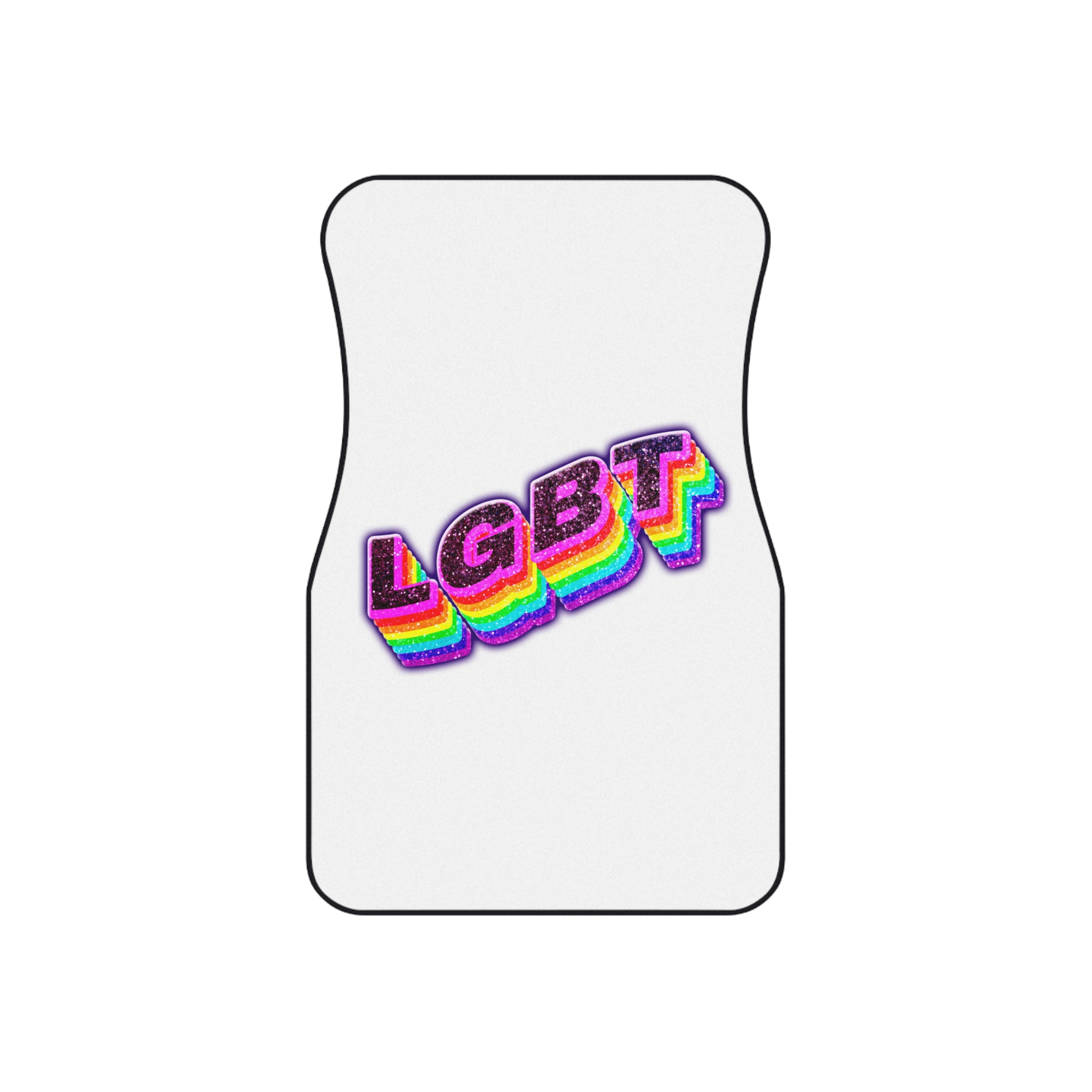 Png Word Lgbt Rainbow Typography Car Mats Set Of 4 - Image 2