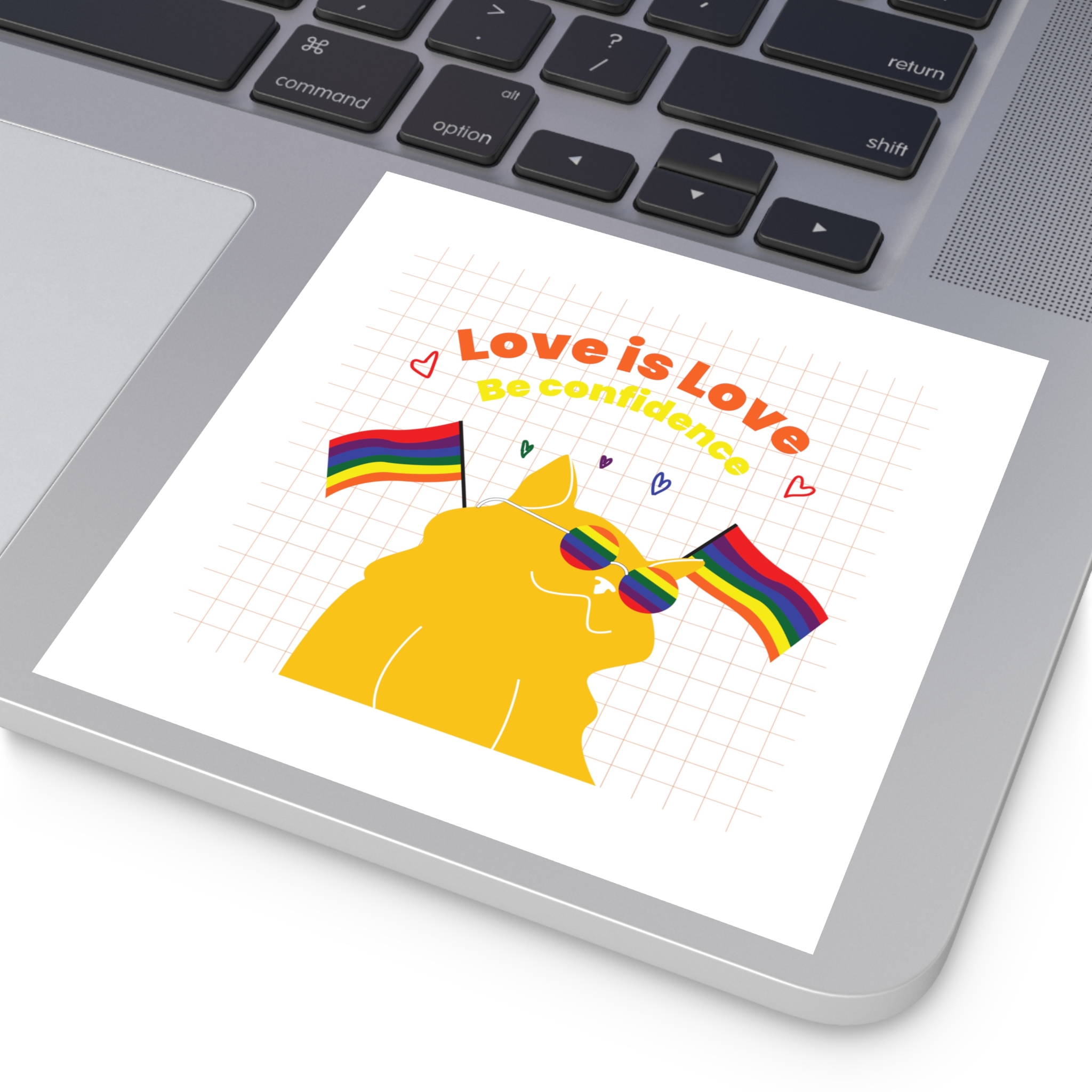 Pride Month Flat Design Illustration Laminate Stickers Square - Image 39