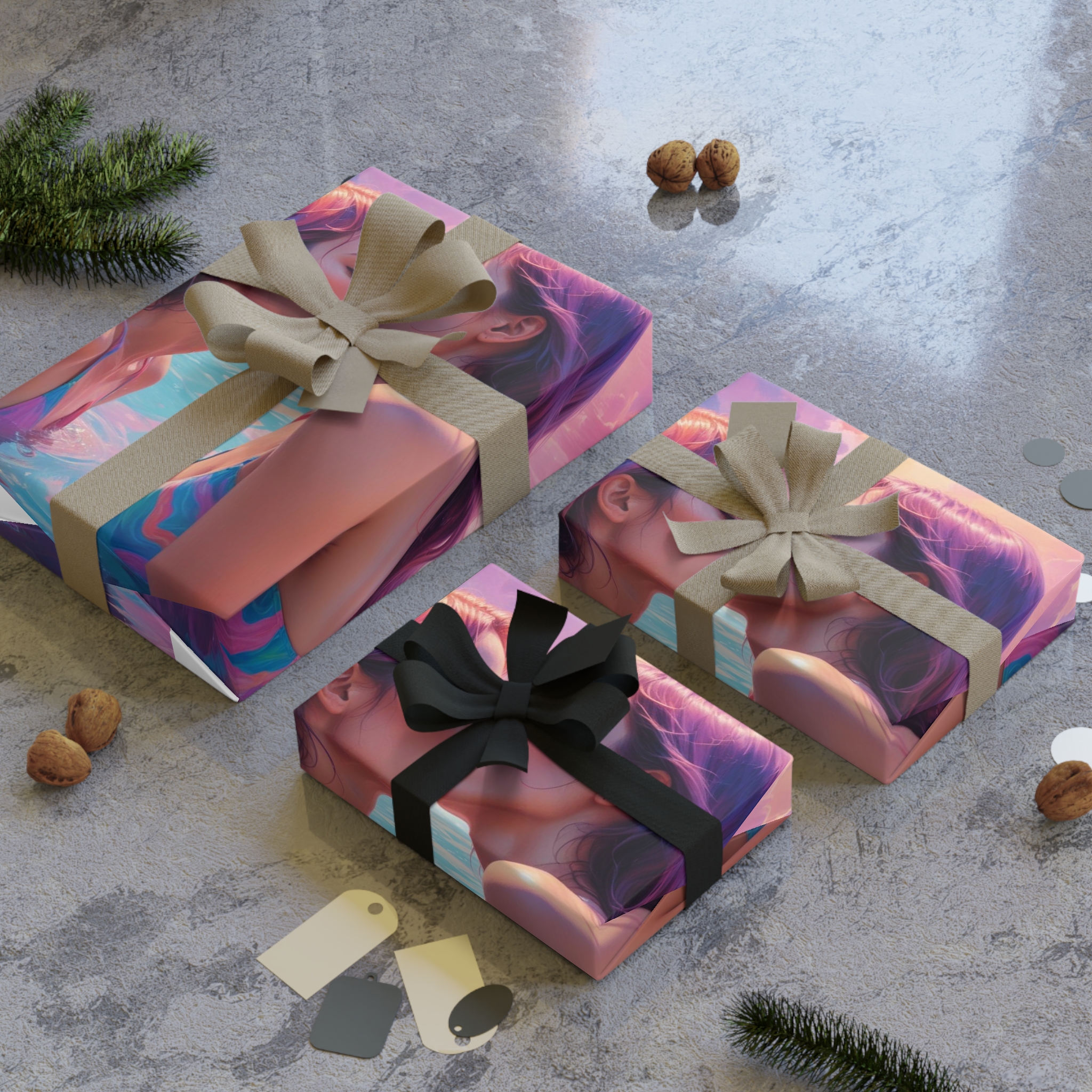 Lesbian Pride Design 9A4266 Gift Wrapping Paper Rolls 1pc - Image 4