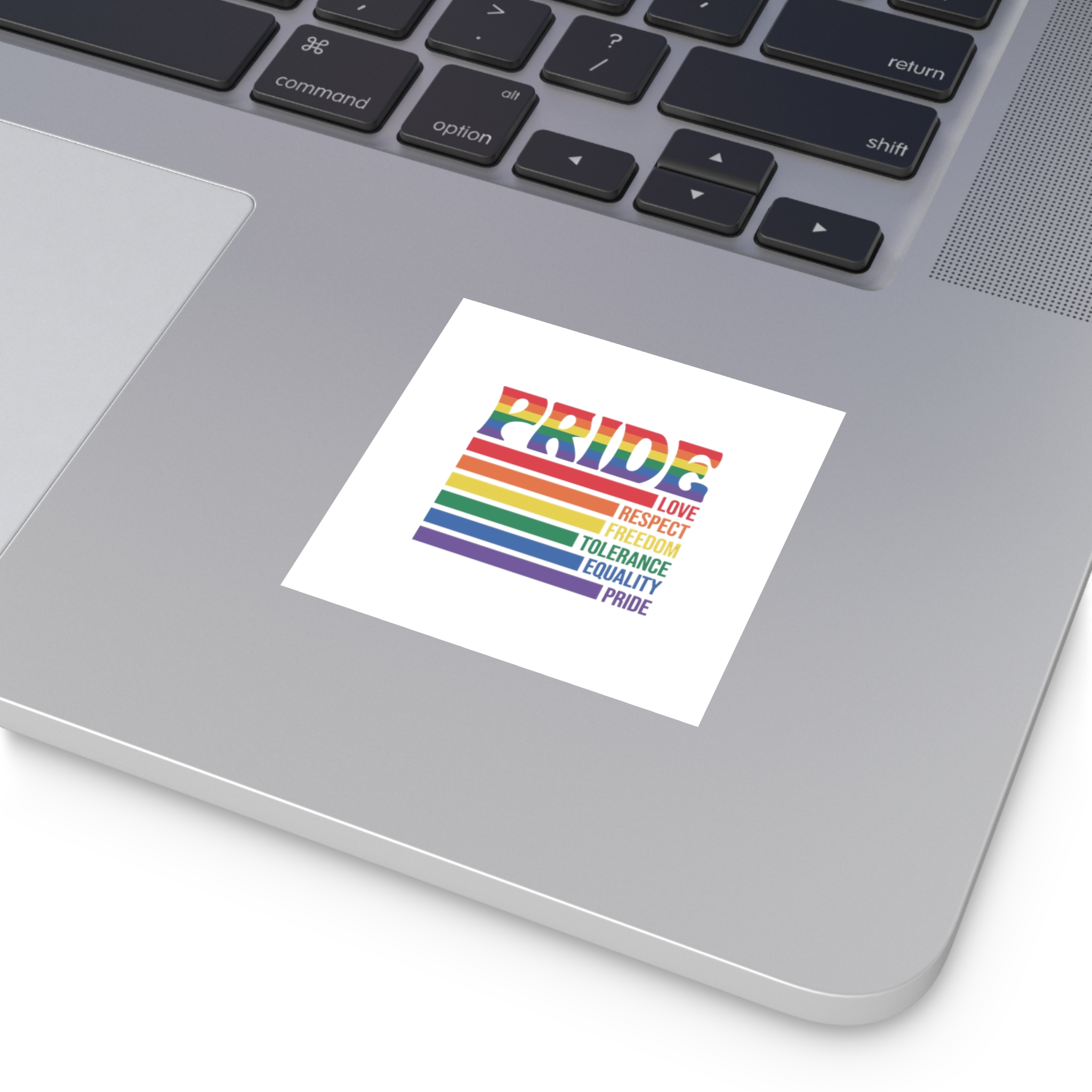 Pride Lgbtq Gay Typography Vector Tshirt Design1 Laminate Stickers Square - Image 15