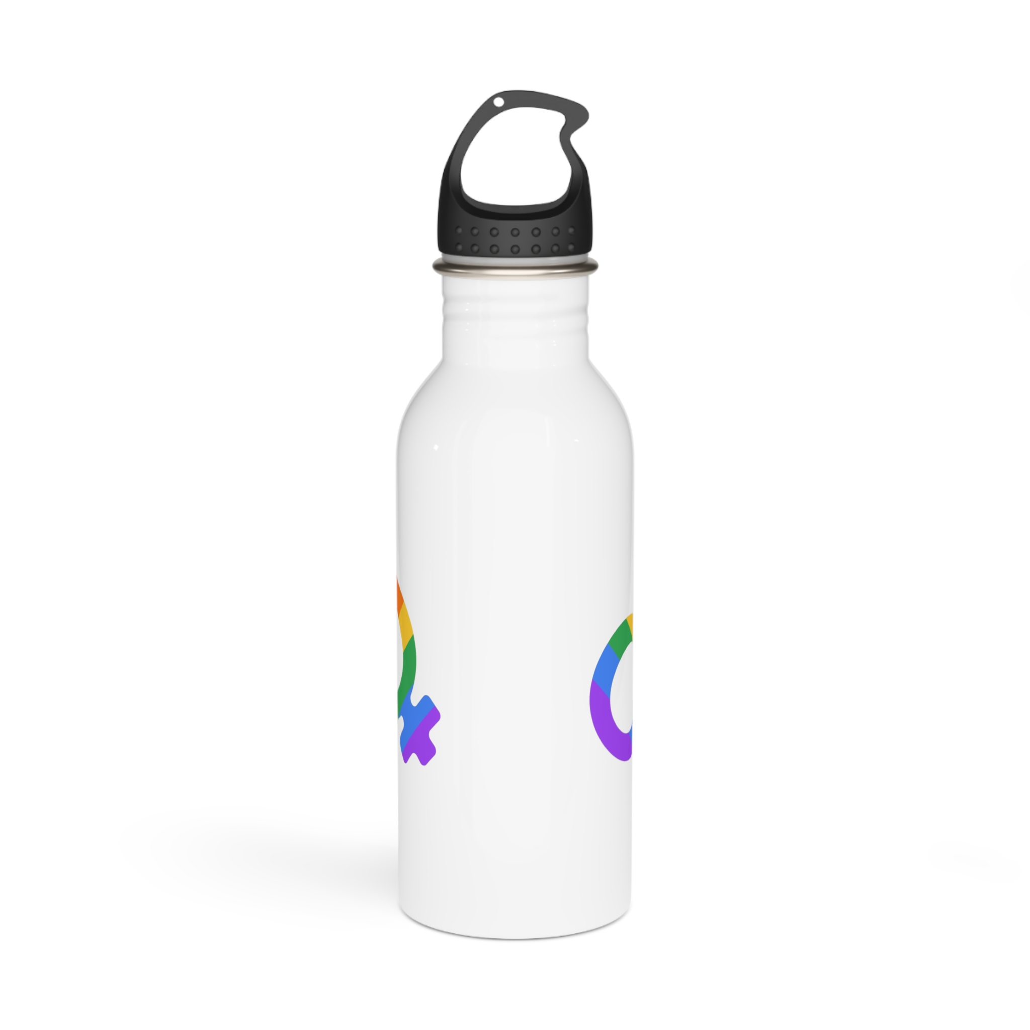 Lgbt Pride Month June Lesbian Gay Bisexual Transgender Lgbtq Flag Rainbow Vector(2) Stainless Steel Water Bottle - Image 3