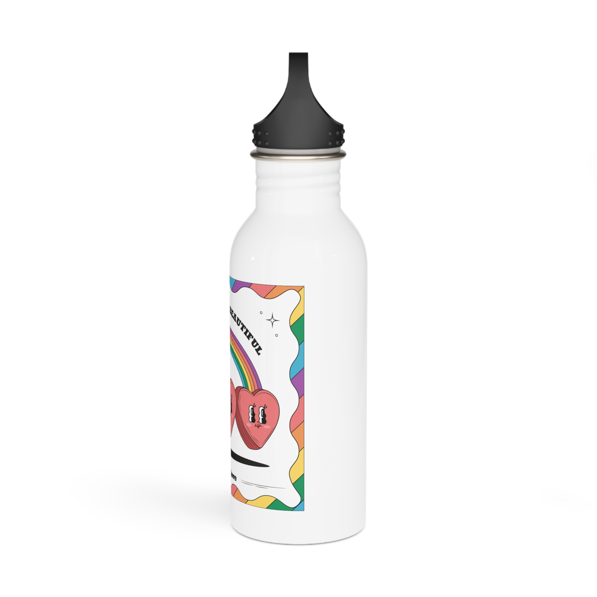 Hand Drawn Illustration Pride Month Celebration(2) Stainless Steel Water Bottle - Image 4