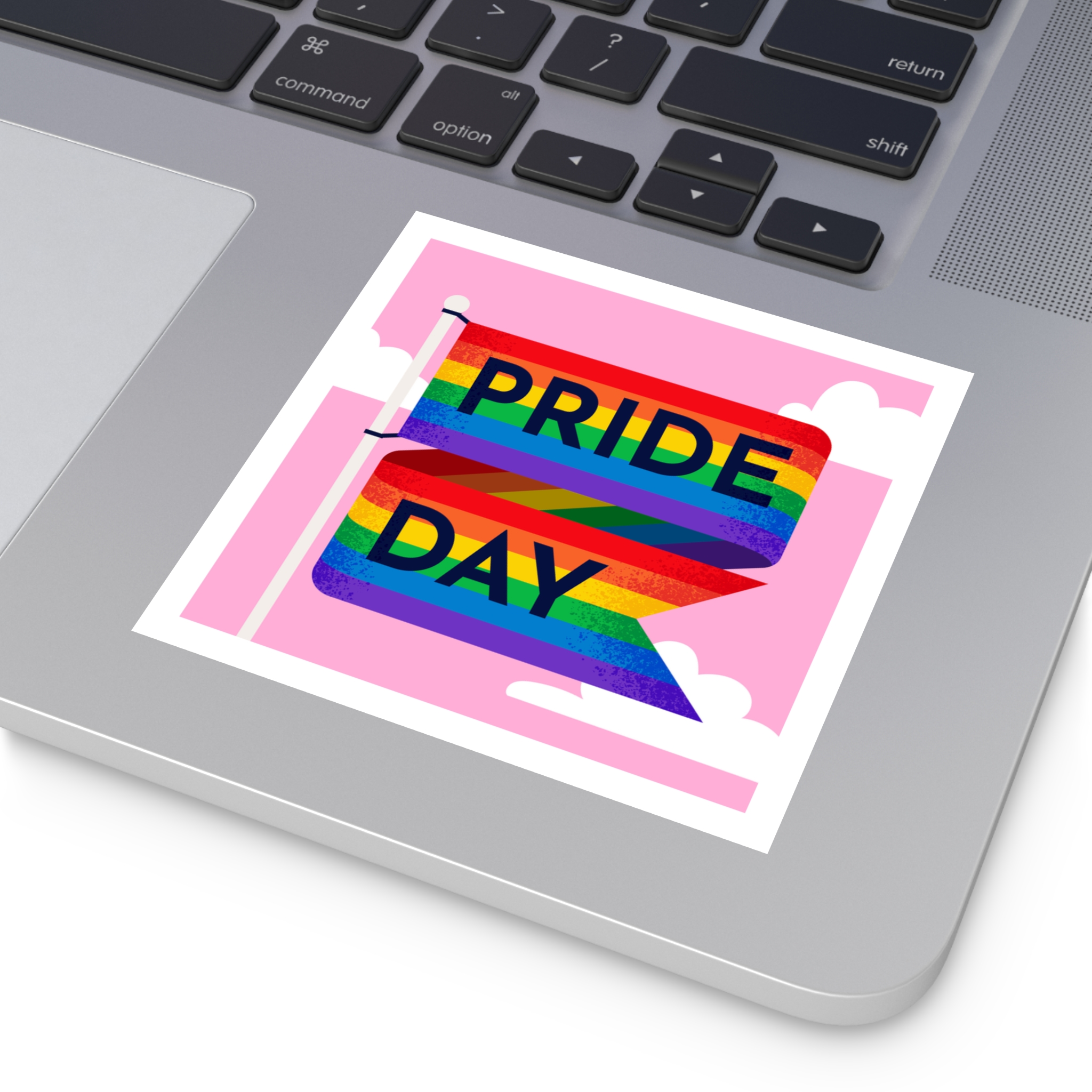 Pride Day Flag Illustration Laminate Stickers Square - Image 19
