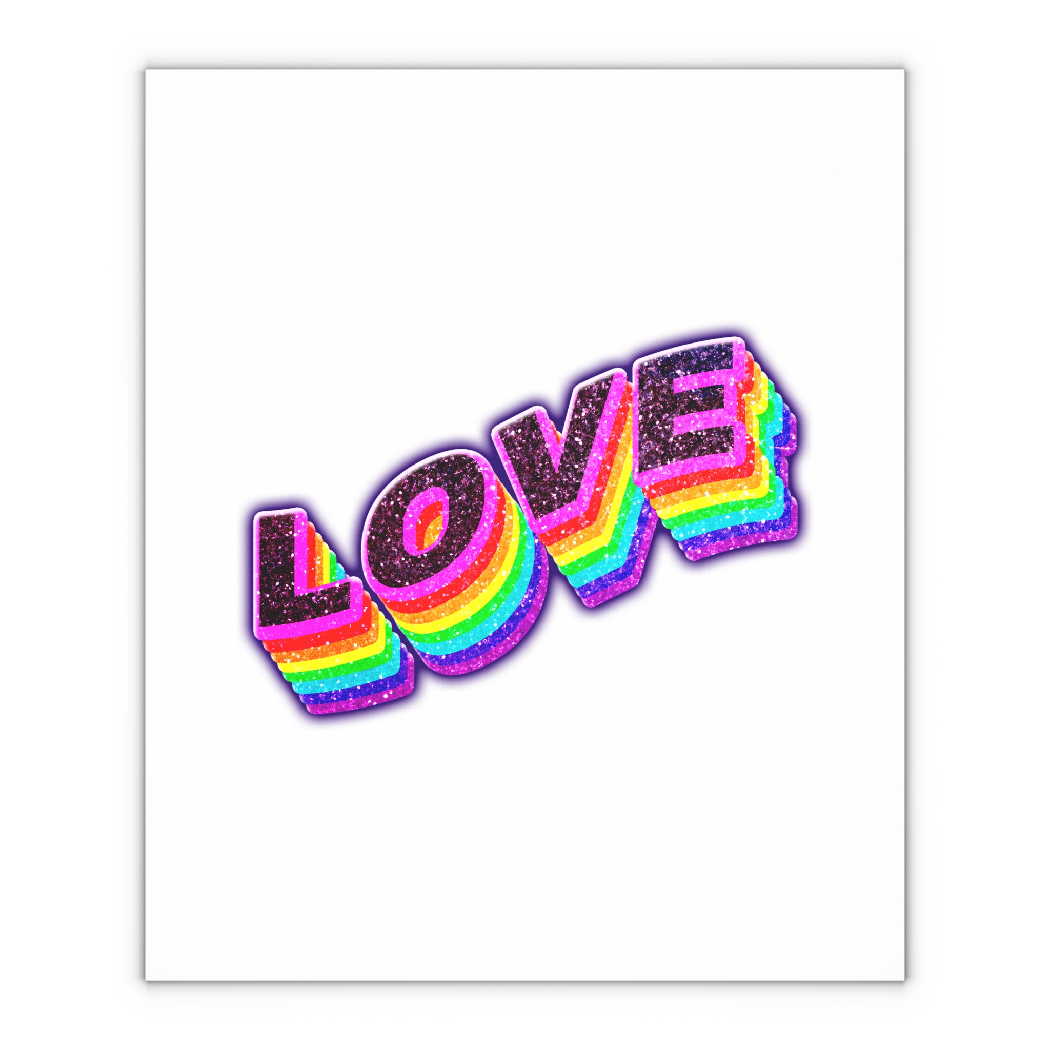 Love Png Word Rainbow Typography Gift Wrapping Paper Sheets 1pc - Image 4