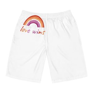 Colorful Rainbow Shape Lesbian Pride Flag Happy Pride Day Lgbtqia Community Pride Month Vector Hand Drawn Doodle Posters Stickers Logo Cards Mens Board Shorts Aop