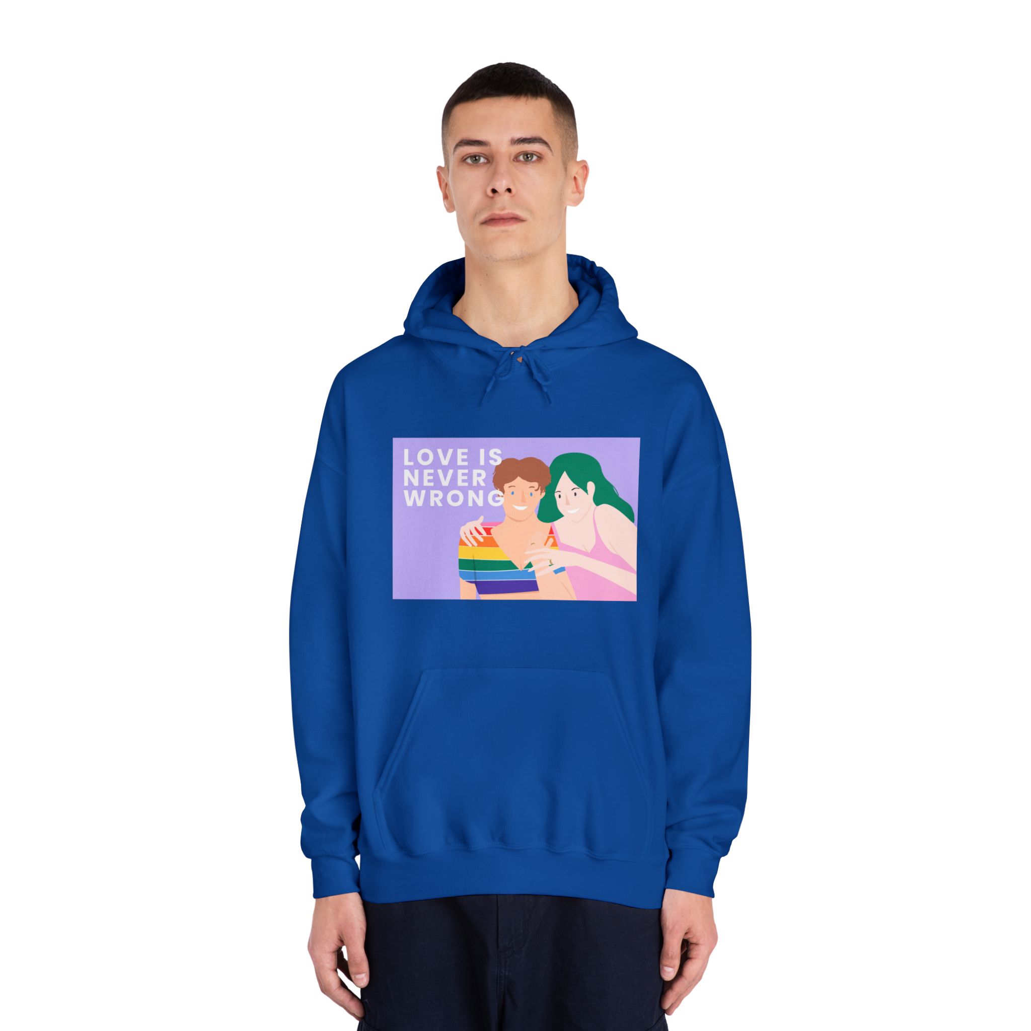 Lgbtq Gay Couple Banner Template Pride Month Unisex Dryblend Hooded Sweatshirt - Image 27