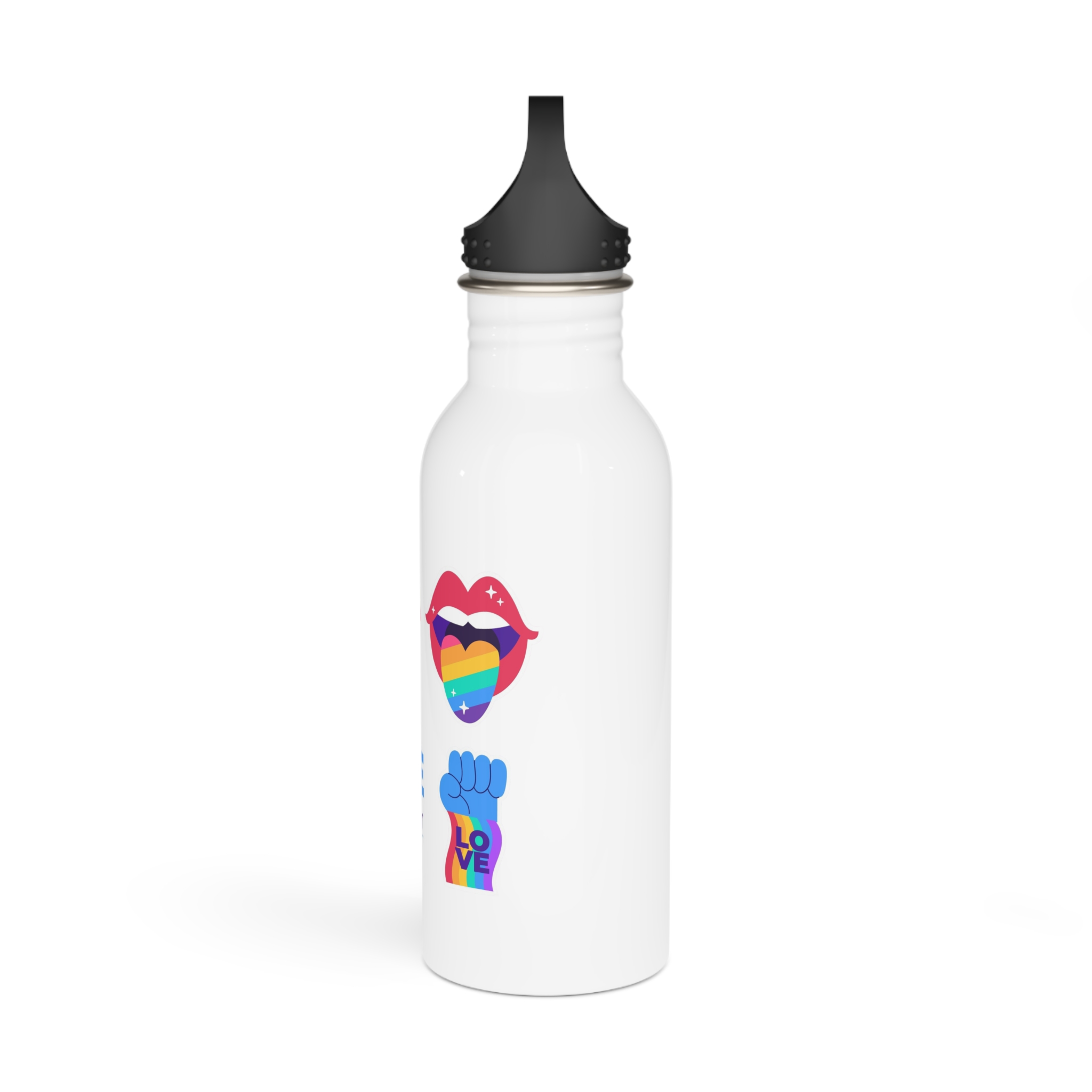 Flat Labels Collection Pride Month Celebration(2) Stainless Steel Water Bottle - Image 4