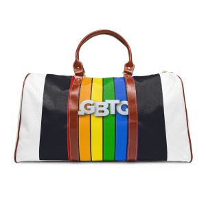 Lgbtq Paper Sign Rainbow Flag Waterproof Travel Bag
