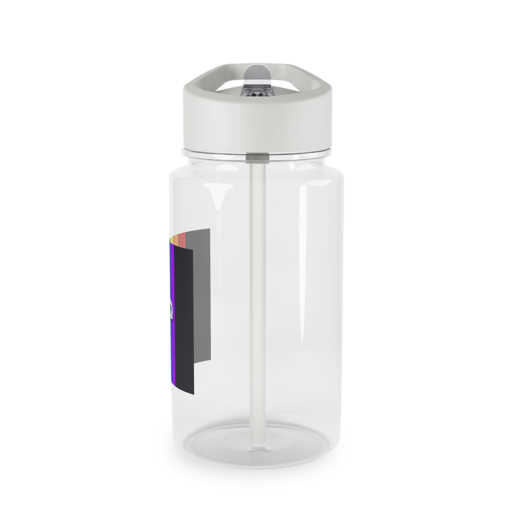 Lgbtq Paper Sign Rainbow Flag Tritan Water Bottle - Image 3