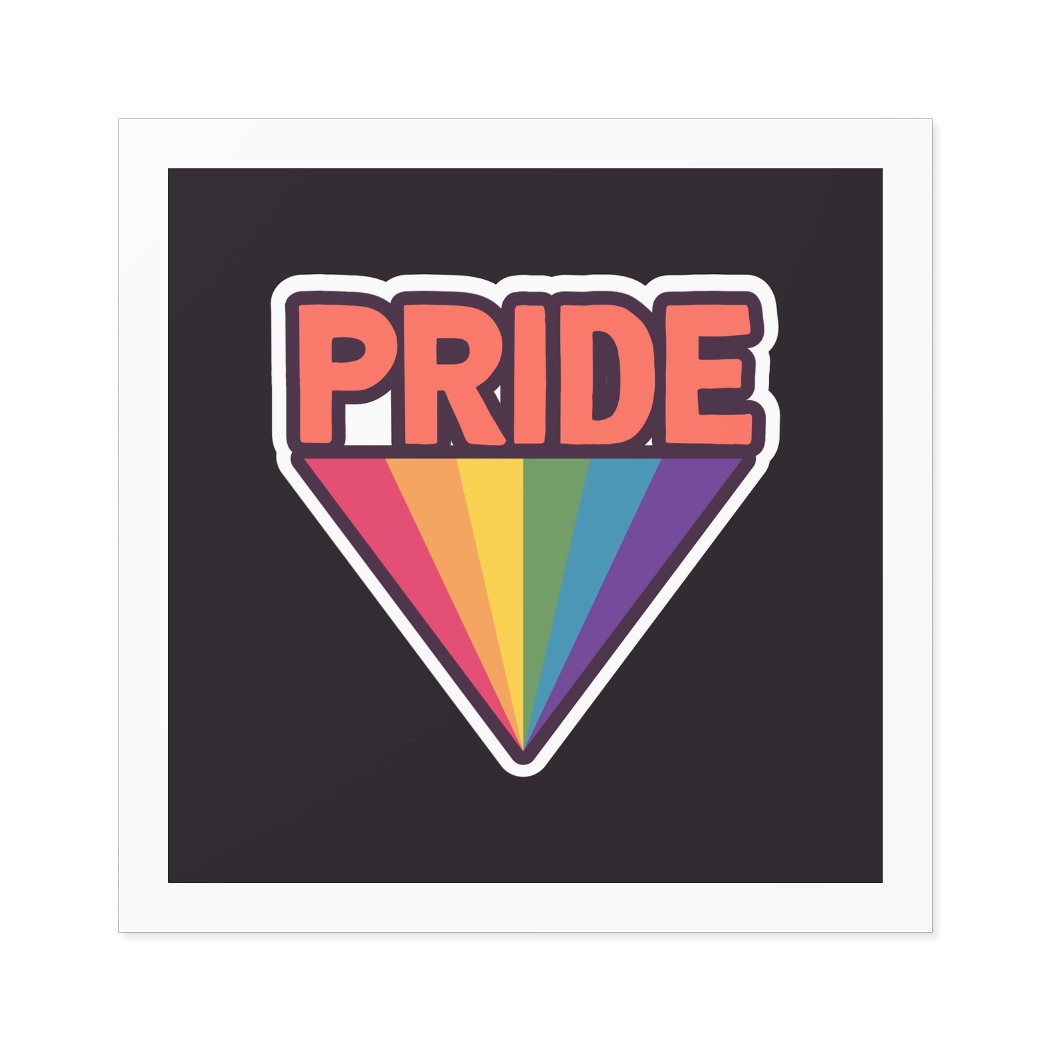 Pride With Rainbow Laminate Stickers Square - Image 37