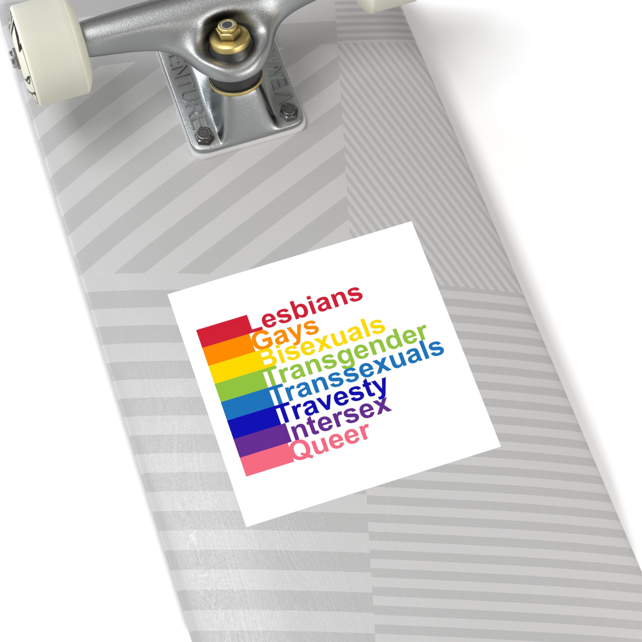 Lgbt Concept Motivating Phrase Colors Rainbow Decoding Abbreviations Lgbt Lesbian Gay Bisexual Transgender Transsexual Travesty Intersex Queer Laminate Stickers Square - Image 44