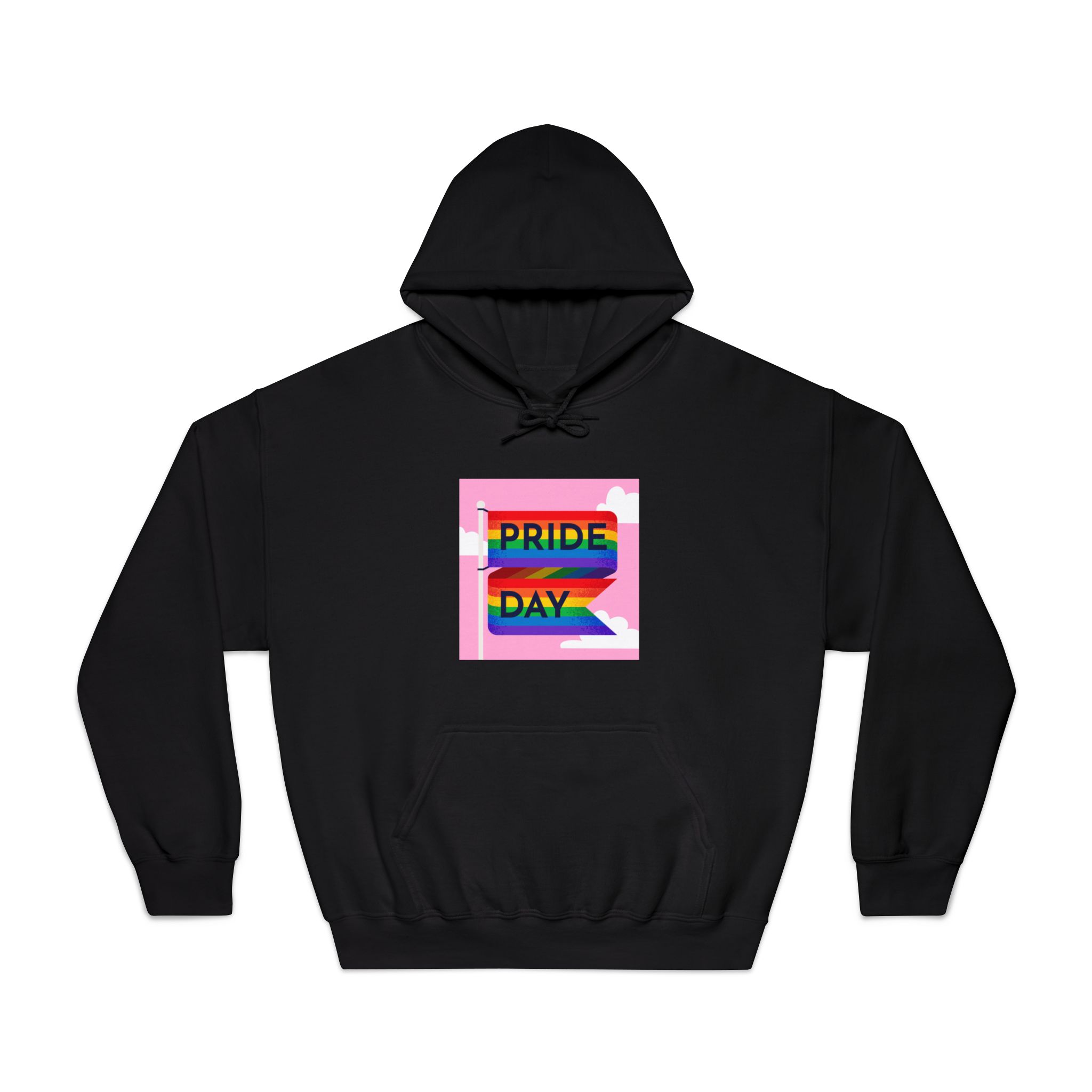 Pride Day Flag Illustration Unisex Dryblend Hooded Sweatshirt - Image 9
