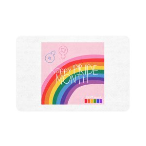 Cute Simple Banner Pride Month Symbols Pride Month With Lgbtq Flag Colours Pet Food Mat 12x18