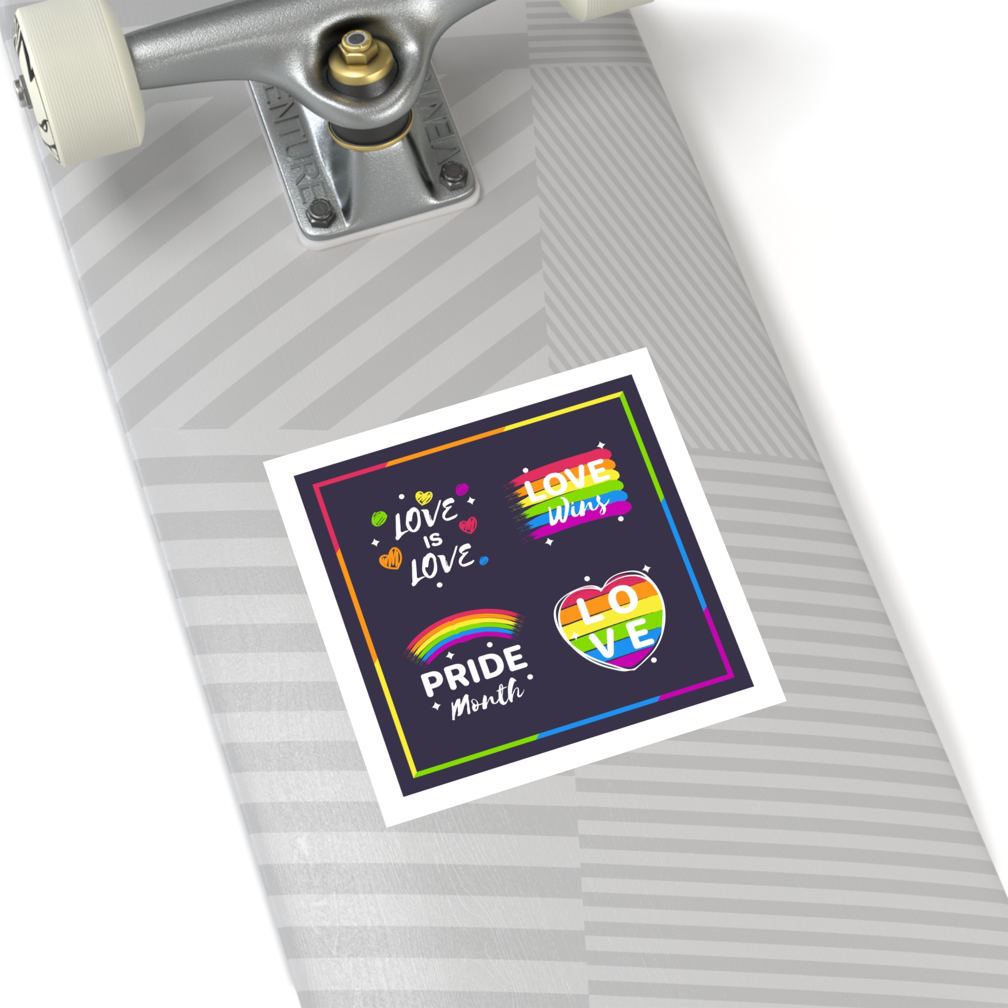 Pride Day Badges Set Laminate Stickers Square - Image 36