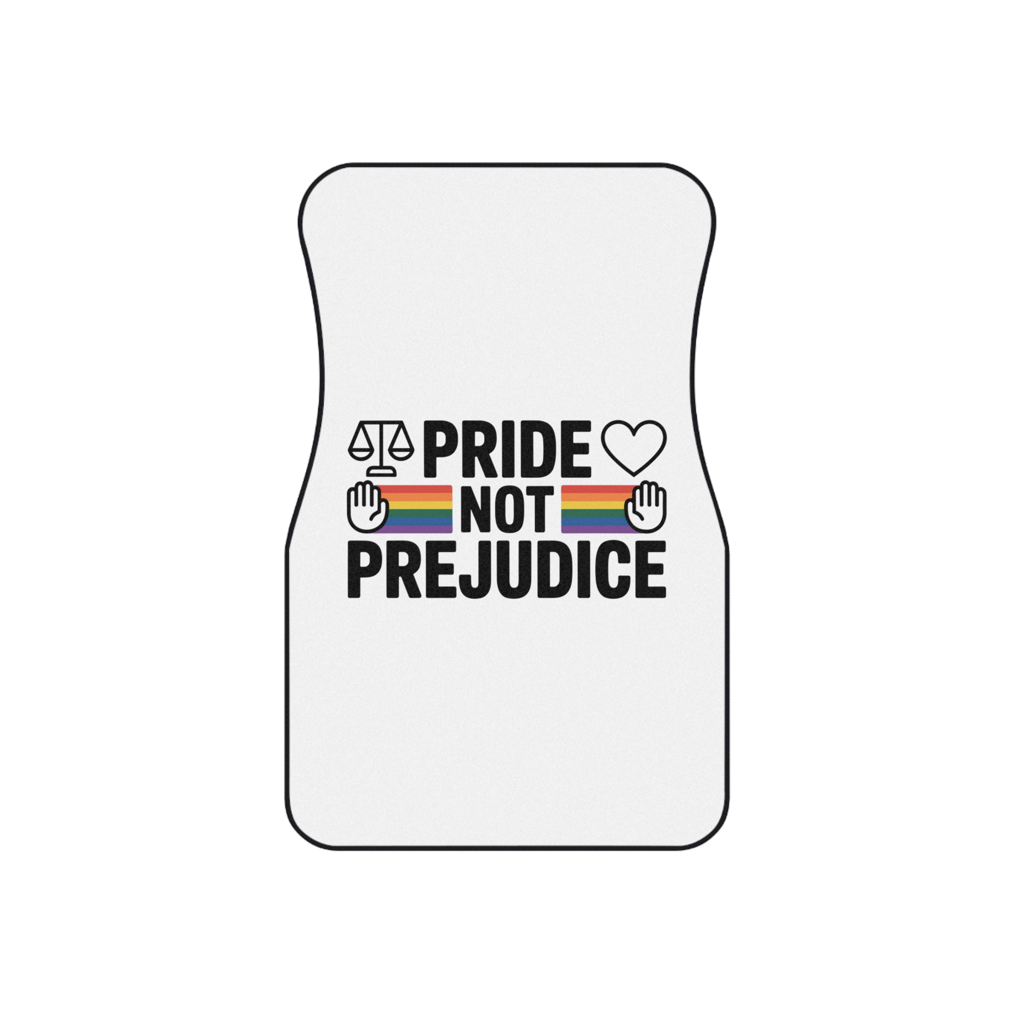 Pride Prejudice T Shirt Design Isolated White Background 2 Car Mats Set Of 4 - Image 2