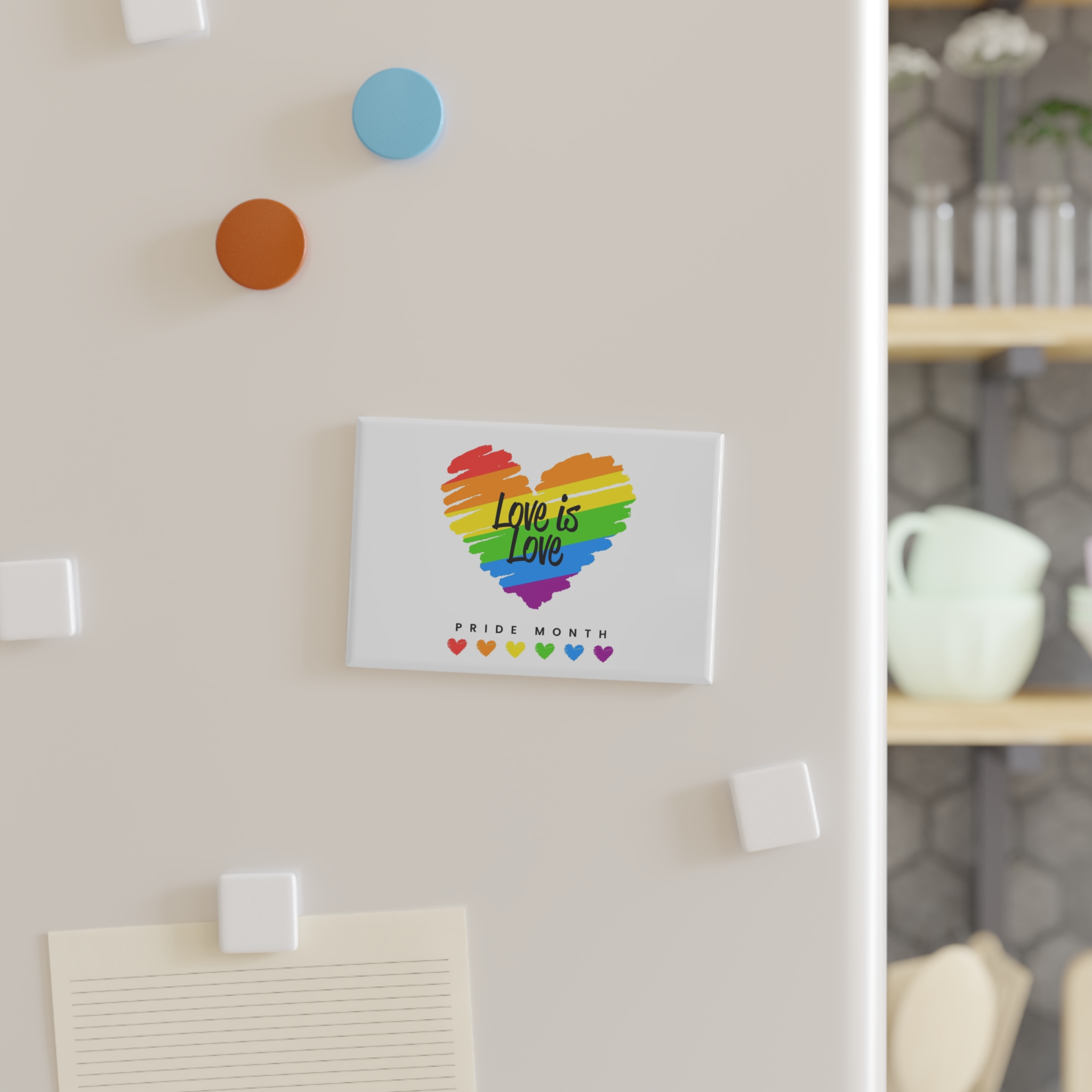 Beautiful Pride Day Flag Concept Button Magnet Rectangle 1 And 10 Pcs - Image 3