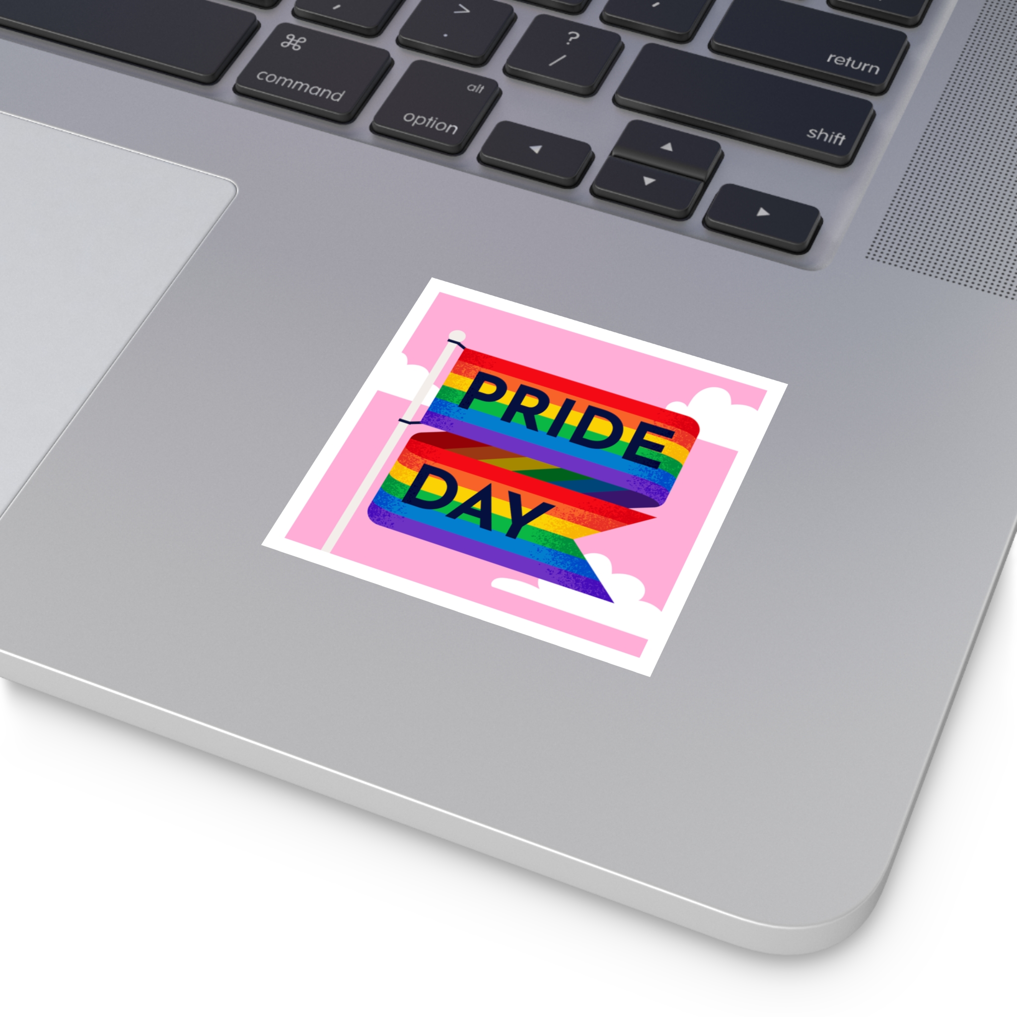 Pride Day Flag Illustration Laminate Stickers Square - Image 3