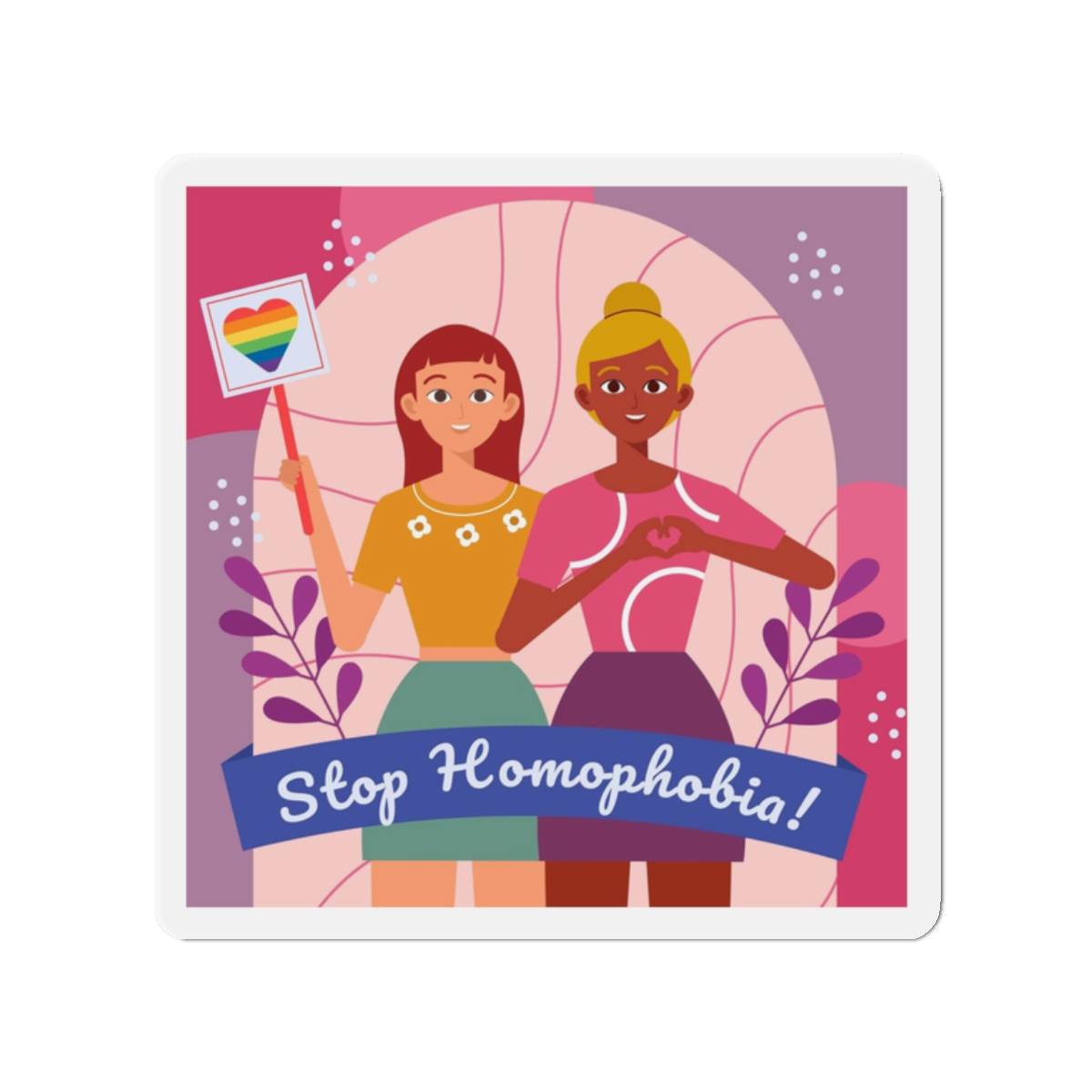Lesbian Pride Design FE588C Die Cut Magnets