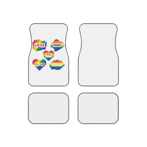 Pride Month Stickers Rainbow Lgbtq Flag Love Equality Car Mats Set Of 4